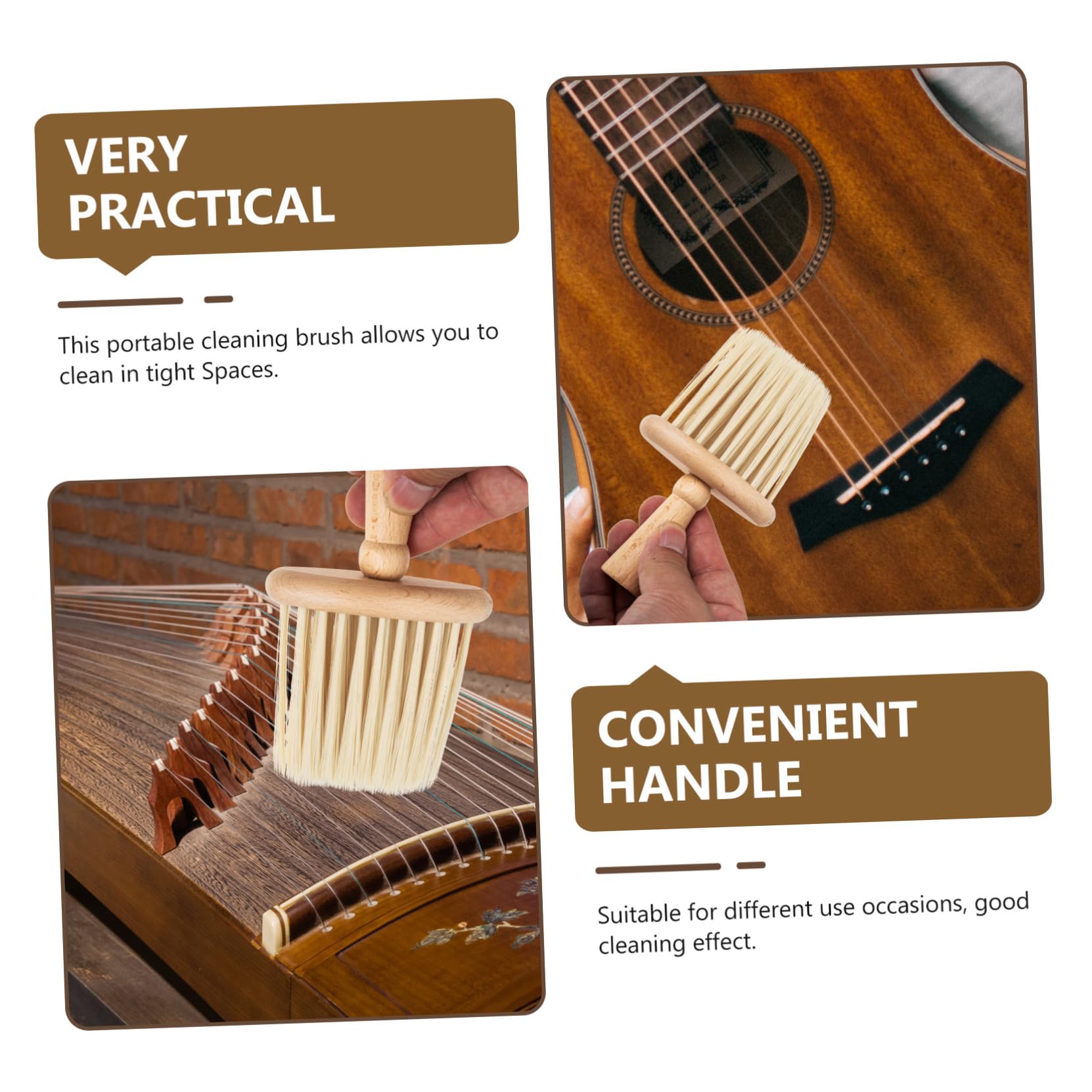 2 Stück Guzheng Reinigungsbürste mit Weichen Borsten Staubentfernende Saiteninstrument Reinigungshilfe Langlebiges Praktisches Reinigungswerkzeug für Guzheng und Guqin
