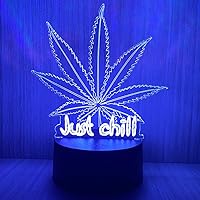 Vista 7 de 420 hojas 3D LED lámpara de mesa luz nocturna ilusión visual óptica decoración del hogar iluminación