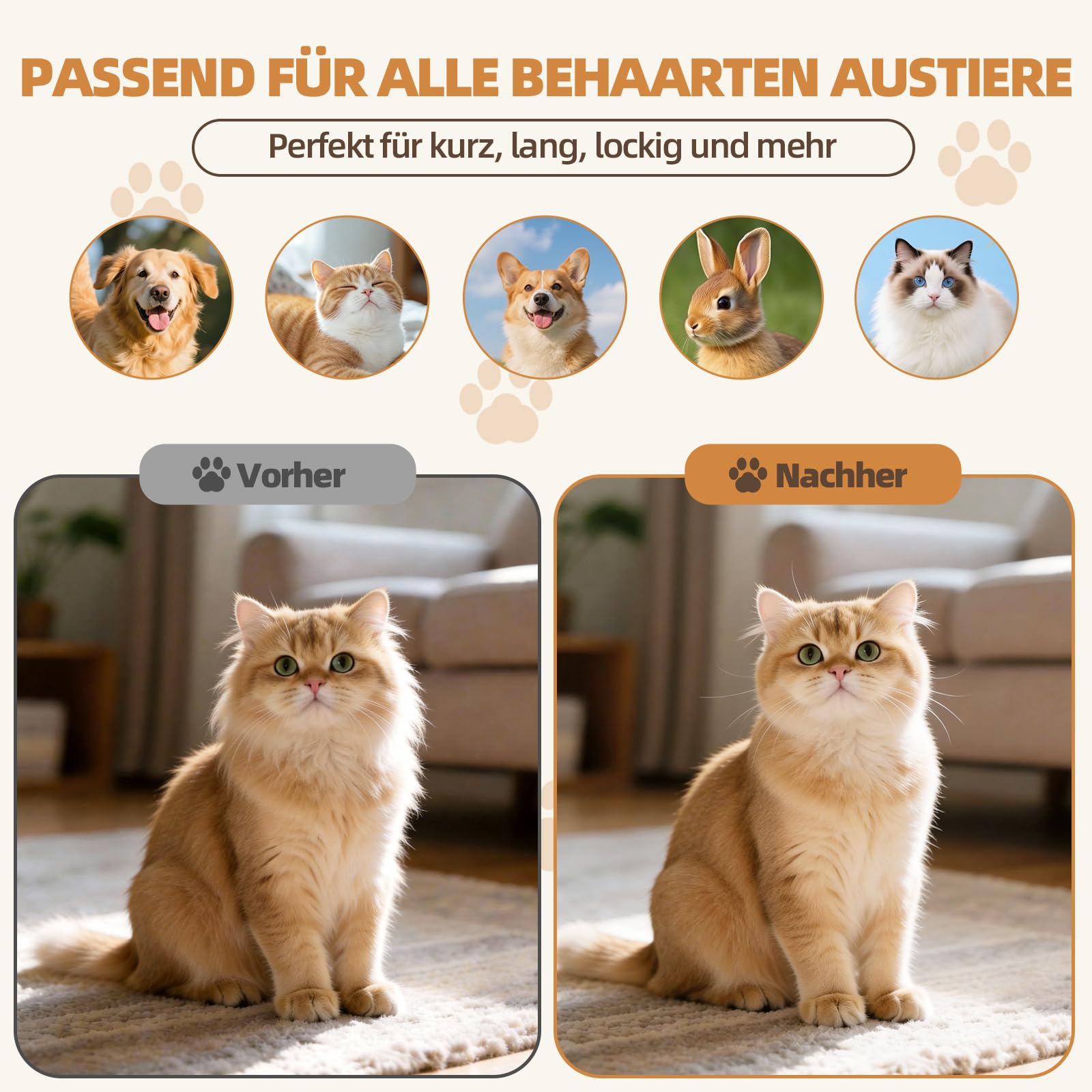 Brosse à chat à vapeur 2 en 1 & Retire-Underpoil, Soin animal pro, Brouillard froid 2 niveaux, Démêlage & Massage, USB rechargeable, Grand réservoir, Chiens & chats poils longs/courts