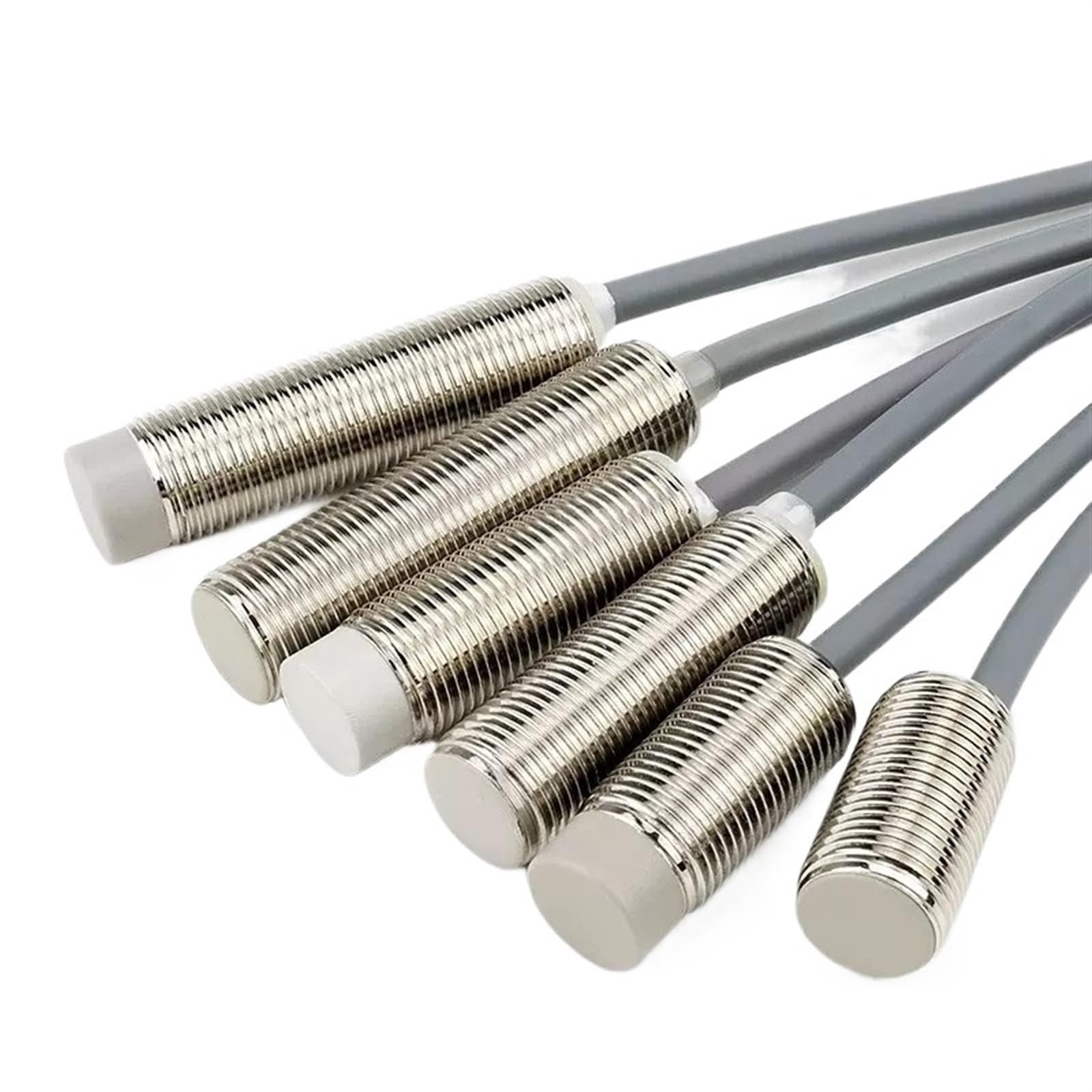 1 Uds. Interruptor de Sensor inductivo M12 de diferente longitud tamaño NPN PNP 3 cables interruptores de proximidad de inspección de Metal NO NC 1mm 2mm 3mm 4mm 6mm(45MM L 2mm D)