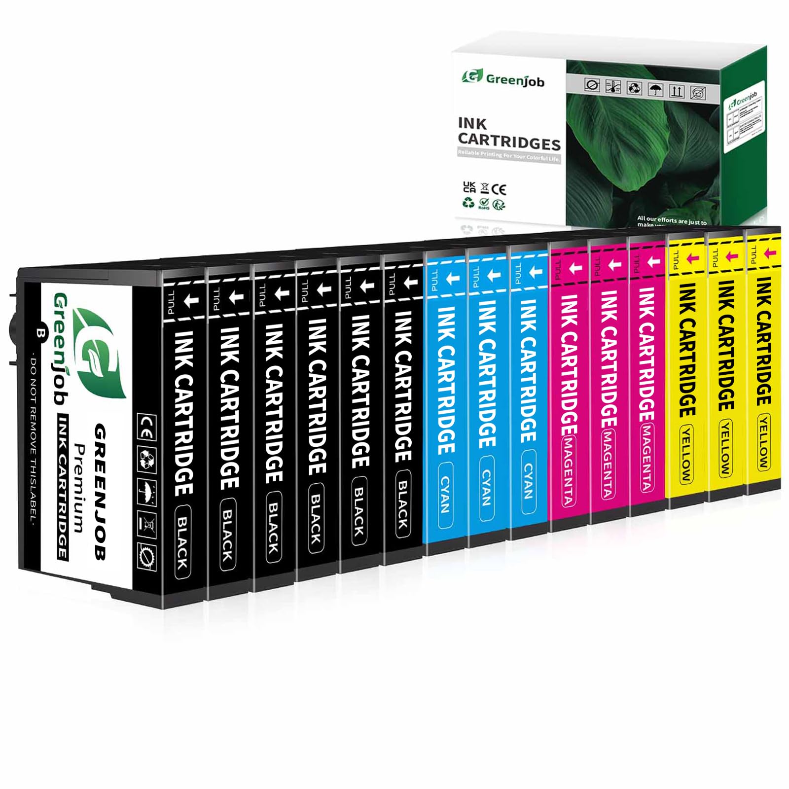 Greenjob Kompatibel 604XL Patronen Kompatibel mit Epson 604 XL Patronen Multipack für Expression Home XP-2200 XP-2205 XP-3200 XP-3205 XP-4200 XP-4205 Workforce WF-2910 WF-2930 (15er-Pack)