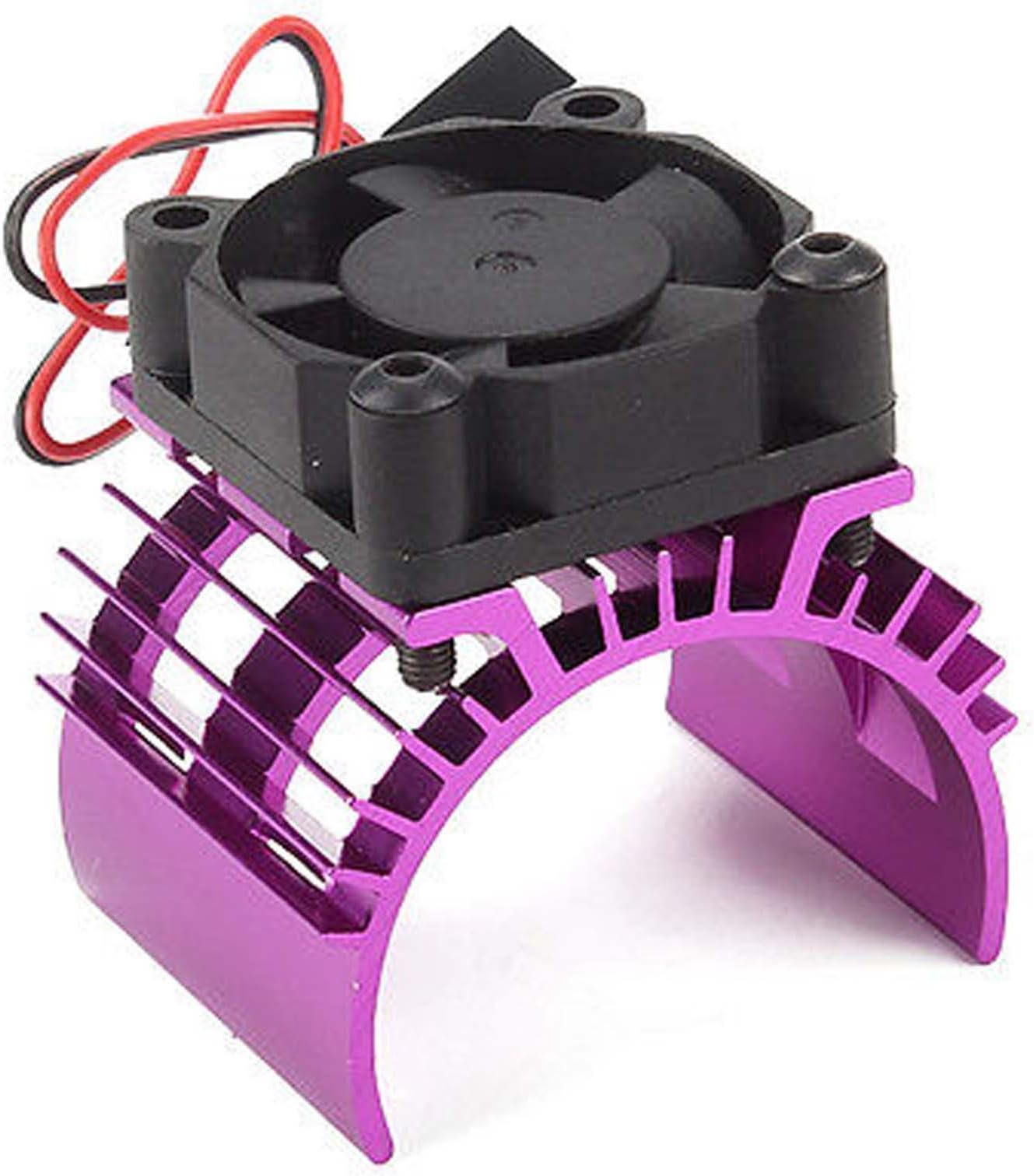 HobbypowerAlloy Heatsink w/ 5v Cooling Fan for 1/10 Car 540 3650 Size Motor Purple