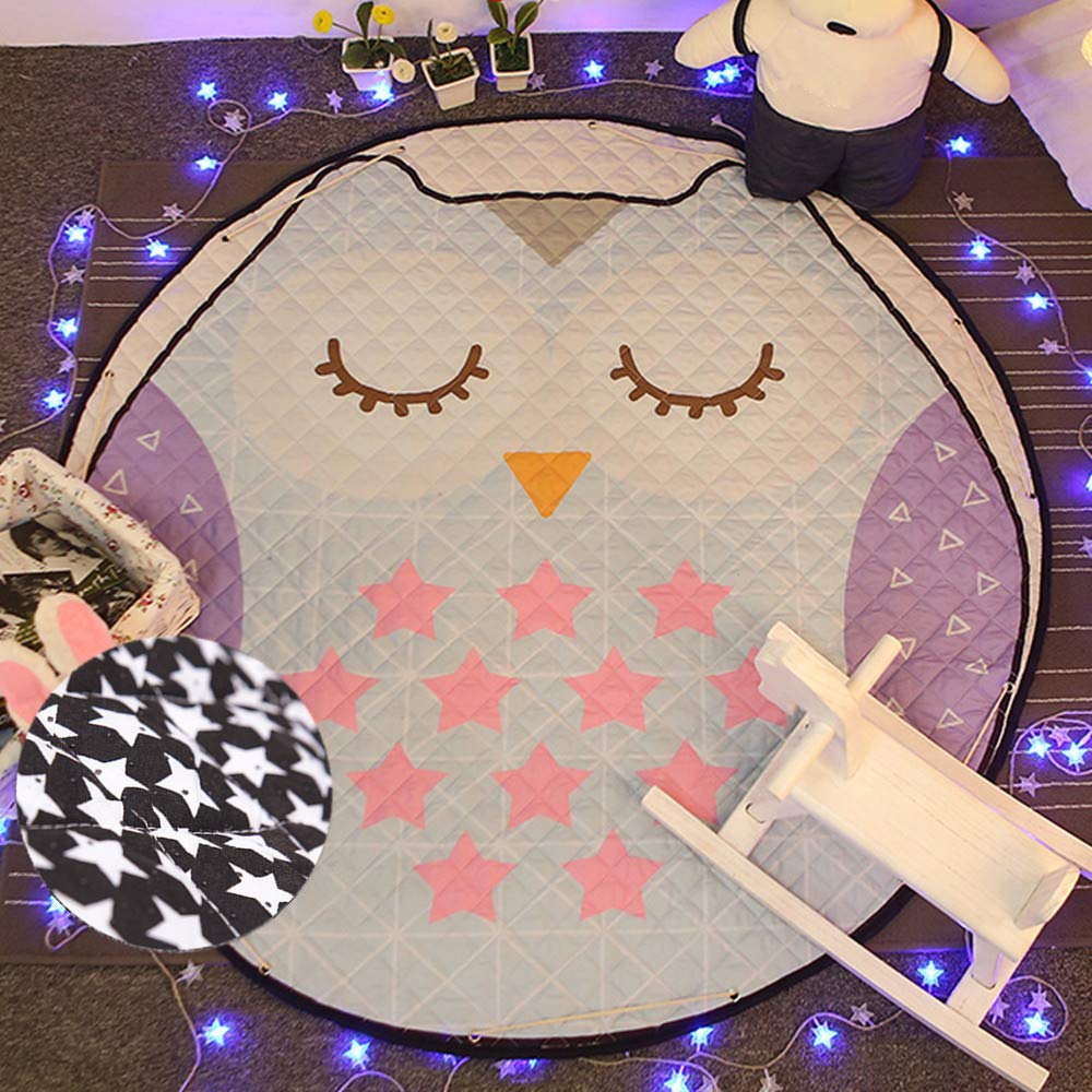 Tapis de jeu bébé pour pique-nique et jardin Chouette