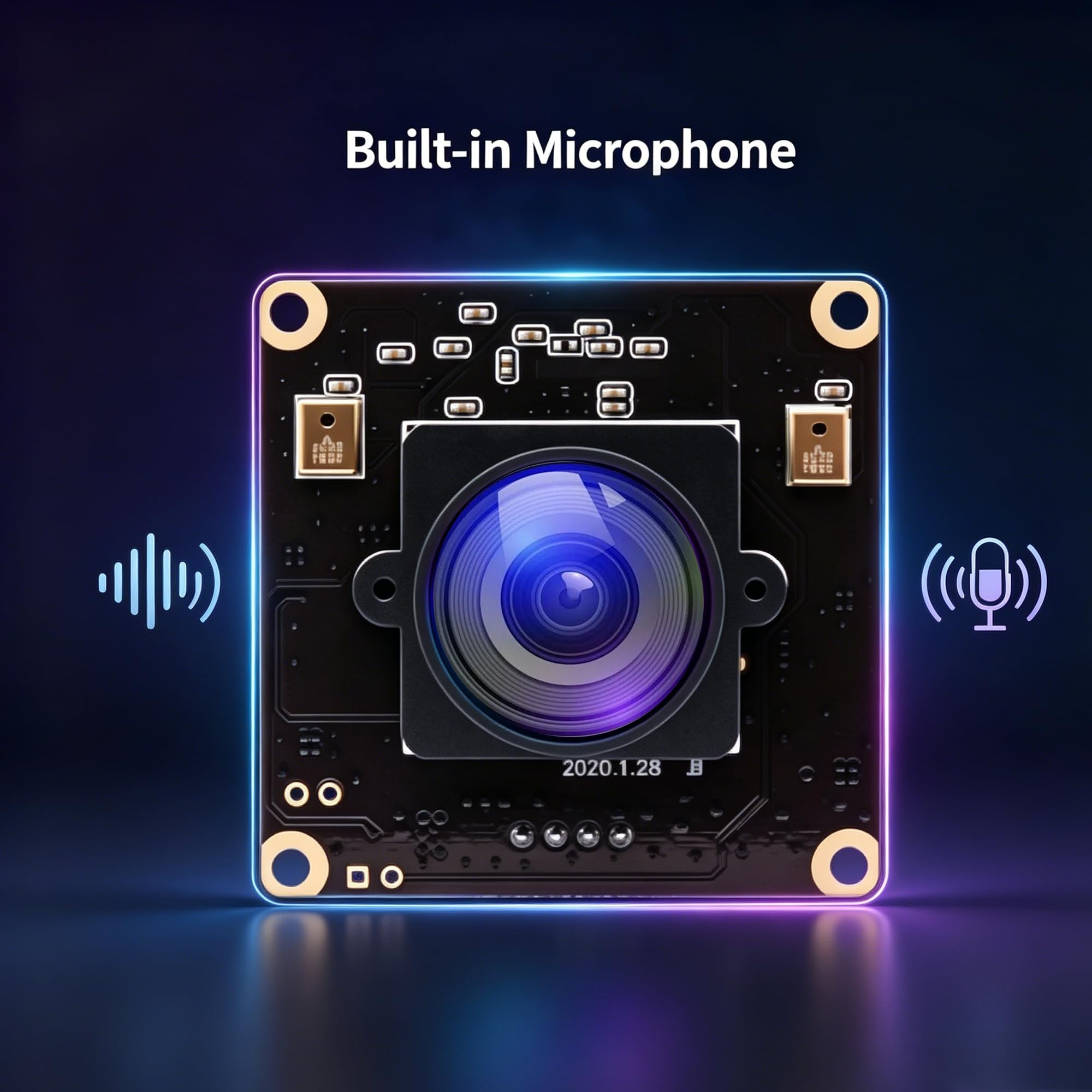Webcam USB 4K Mini caméra Module avec 170 degrés, caméra Web Ultra HD 2160P avec capteur IMX317 Aluminium Webcam UVC, Plug & Play pour Windows, Android, Mac, Linux