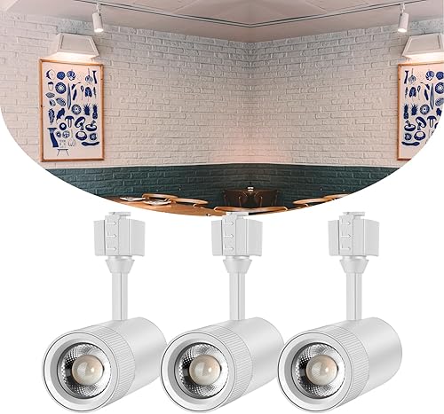 ALAMPEVER Cabezales de iluminación de riel para pista J, accesorios de iluminación regulables de pista de techo para arte de pared, luz LED de pista