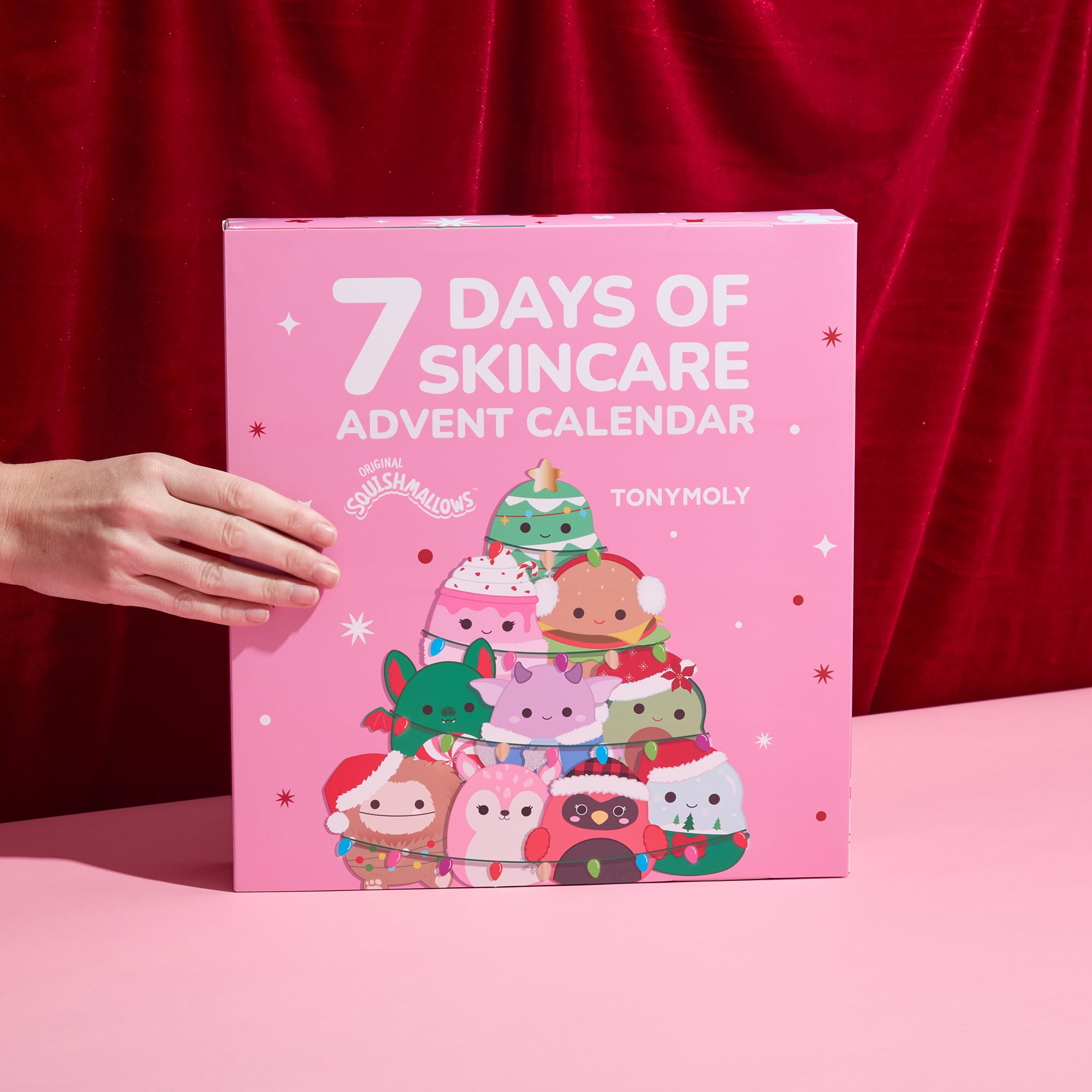 TONYMOLY x Squishmallows Advent Calendar 2025 – 7-Day Skincare Advent Calendar with Hand Cream, Lip Gloss, Sheet Masks & Cute advent calendar for girls