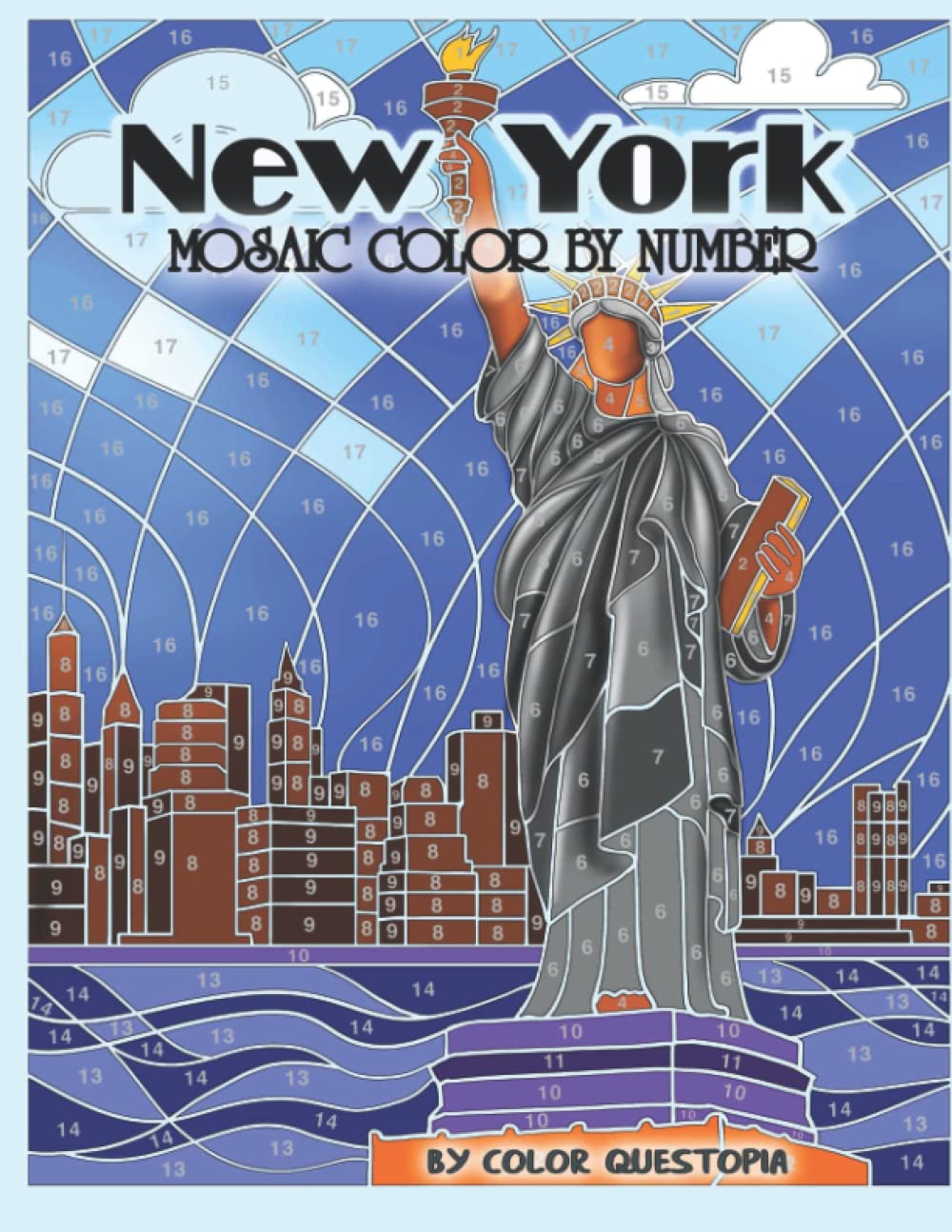 New York Mosaic Color By Number: Coloring Book for Adults: 5 (Adult Color By Number)