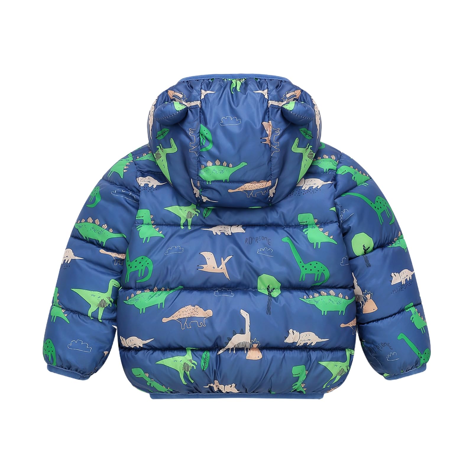 JiAmy Chaqueta de invierno para bebé con capucha para niños y niñas, abrigo de invierno a prueba de viento, chaqueta cálida para niños, cremallera y capucha, abrigo de forro polar, 18 meses a 5 años