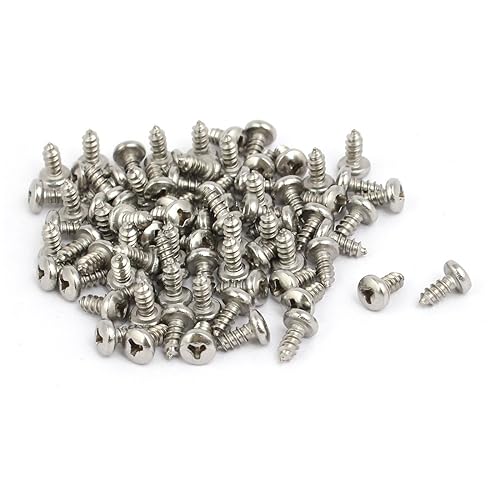 IIVVERR M2.9x6.5mm 304 Stainless Steel Y Type Drive Pan Head Self Tapping Screw 80pcs (M2.9x6.5mm 304 Acero Inoxidable Tipo Y Cabeza de la sartén