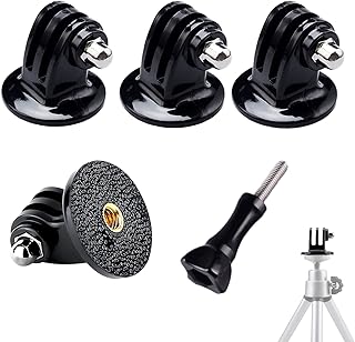CLDESTINY 5 Pcs Tripod Mount Adapter,Screw Mount,Used to Stabilize the Camera During Diving,Skiing,Riding,Compatible with GoPro Hero10/9/8/7/6/Session/5/2018/4/3+/3/2/1 and compatible Sjcam/Xiaoyi