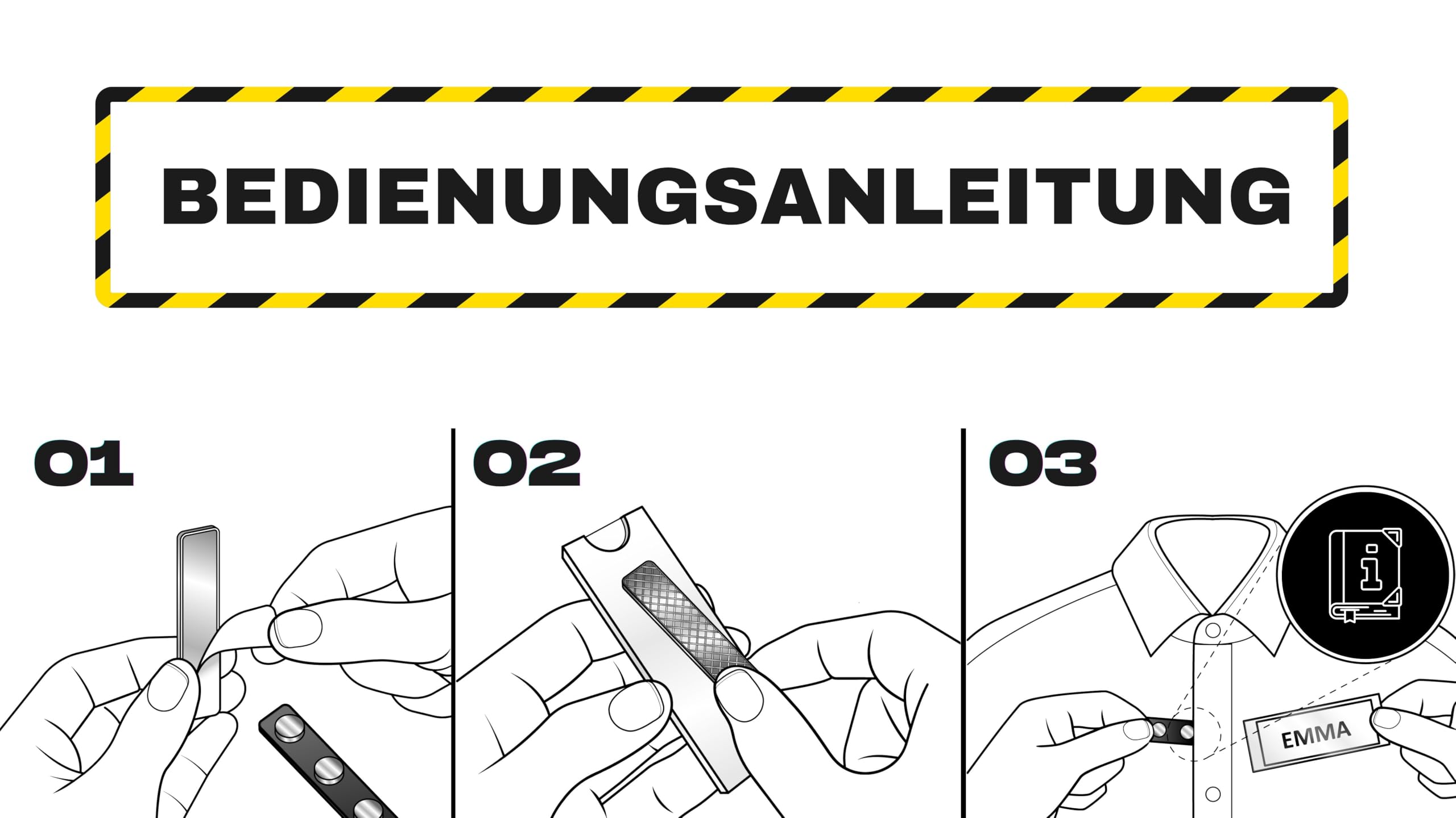 Liebert 20 Stück Magnetische Namensschilder 75x30mm – Wiederverwendbare Namensschilder mit starkem 3-Punkt Neodym Magnet – Transparente Acryl Badge Holder ohne Nadeln – Für Büro, Schule & Konferenzen