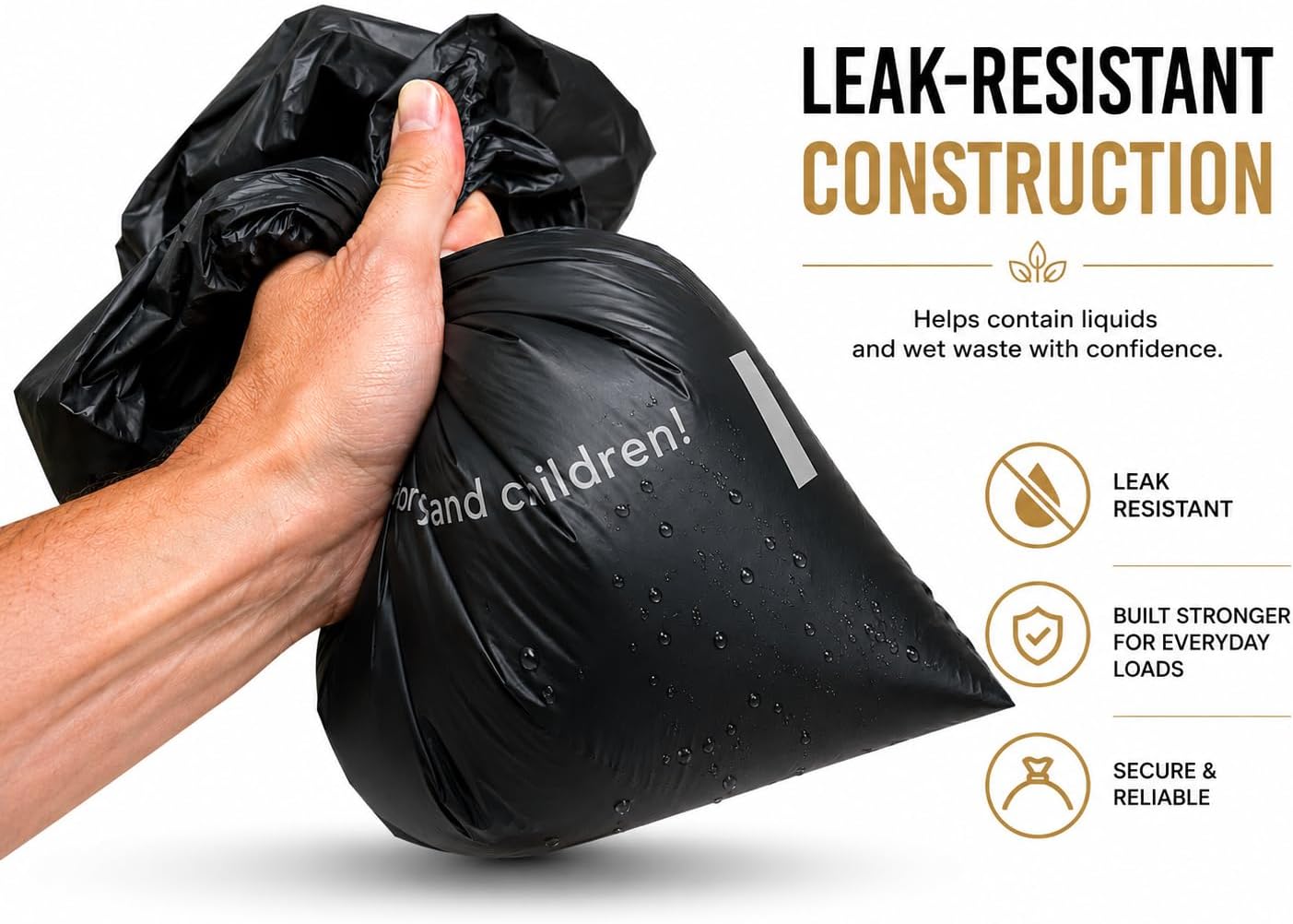 Telllure collective-13 Gallon Compostable trash bag-BPI Certified (ASTM D6400),TÜV OK Compost Home Certified TÜV OK Compost Industrial Certified, EN 13432 Certified
