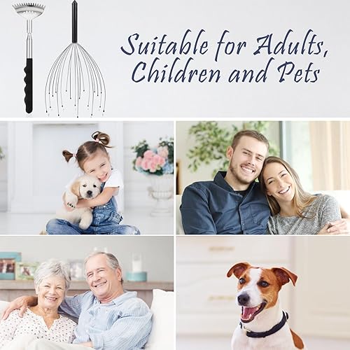 Miniatura 6 de Head Massager Back Scratcher, 20 Fingers Head Scratcher Scalp Massager & Back Scratcher for Men Women, Stocking Stuffers for Deep Relaxation, Stress