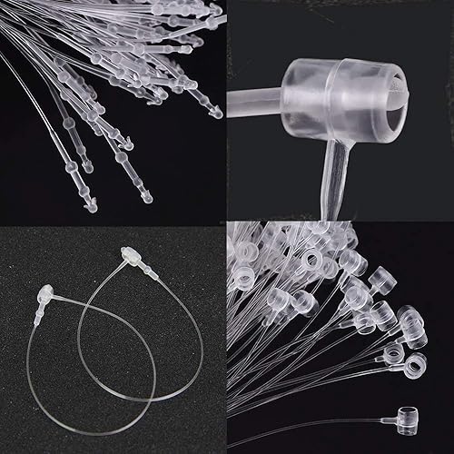 Miniatura 2 de Yesallwas 2000 unidades de 3 pulgadas 5 pulgadas de plástico de sujeción colgante etiqueta transparente cierre a presión Pin lazo de seguridad para