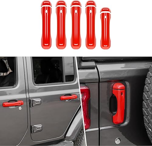 Miniatura 8 de RT-TCZ Cubierta para manija de puerta, cubierta para manija de puerta trasera, accesorios de decoración exterior para Jeep Wrangler JL JLU