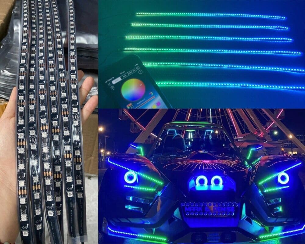 Tzvmny Lighting Dream Color 6PCS 2FT 60CM Flow LED Polaris