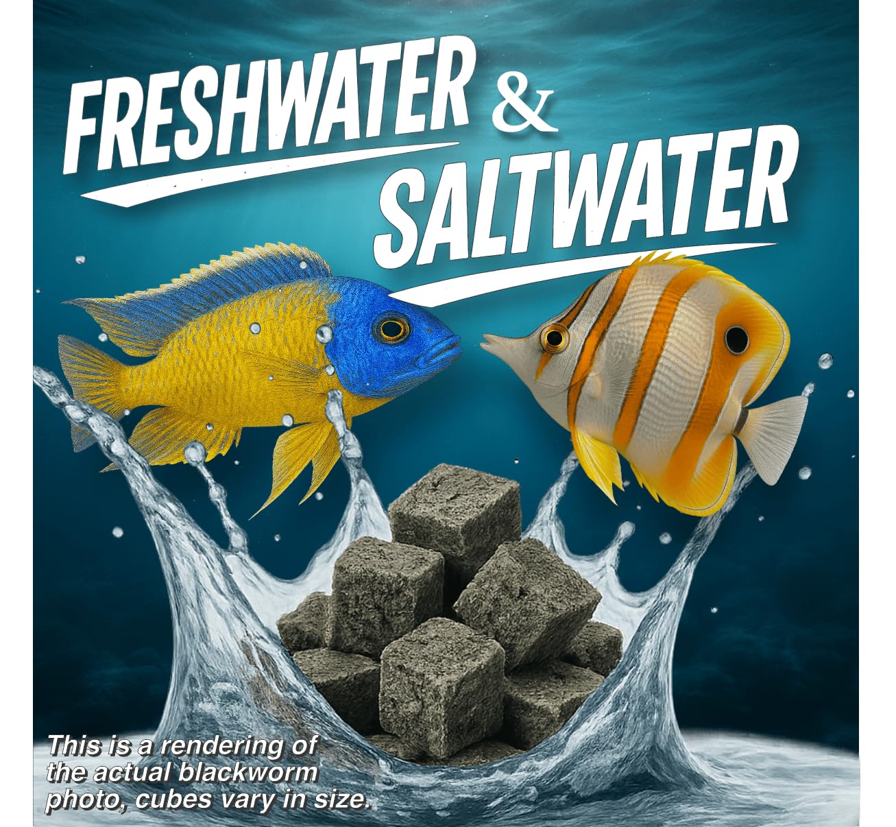 Super Cichlids Alimento per pesci d'acqua dolce e salata con vitamina C Boost – Supporto immunitario per pesci d'acqua dolce e salata