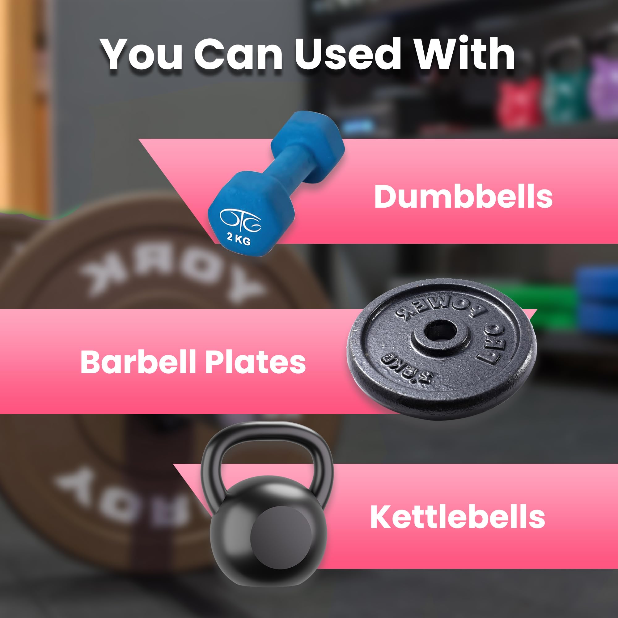 Hip Thrust Belt - Heavy Duty & Secure Glute Trainer mit Anti-Rutsch Gummi Extra Polsterung für Hanteln, Kettlebells & Platten - Ideal für Fitnessstudio, Zuhause & On-the-Go Workouts (Rosa)