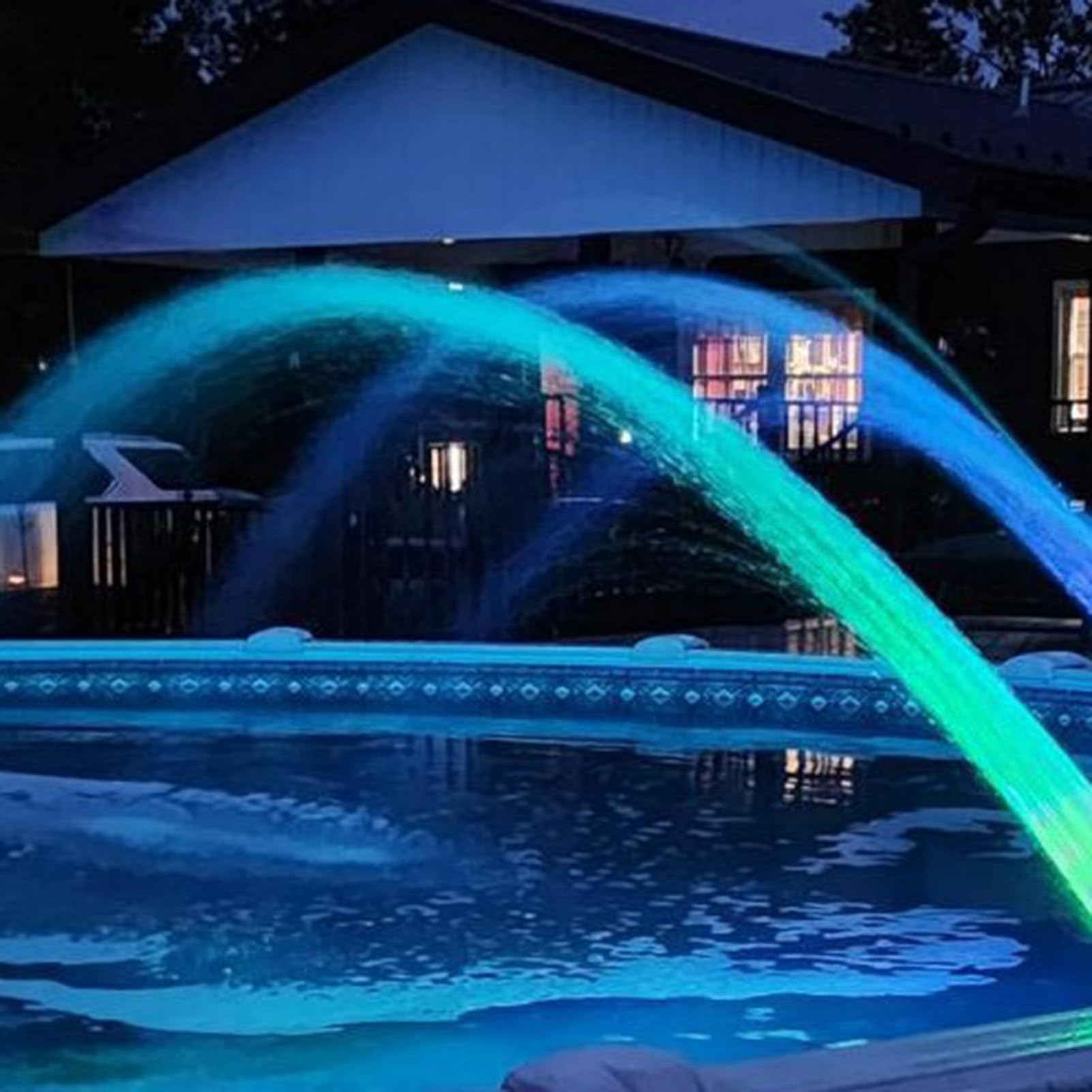 Cascata per Piscina Getto Regolabile con | per Piscina con Cascata e Acqua per Rinfrescarsi e Relax, Fuori Terra, Interrate, Giardino Esterno, Vacanze Estive