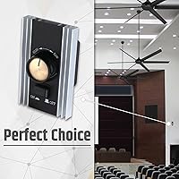 Vista 1 de Ciata Controlador de ventilador de techo de iluminación con dial giratorio de control de velocidad variable, panel montado en la pared para espacios