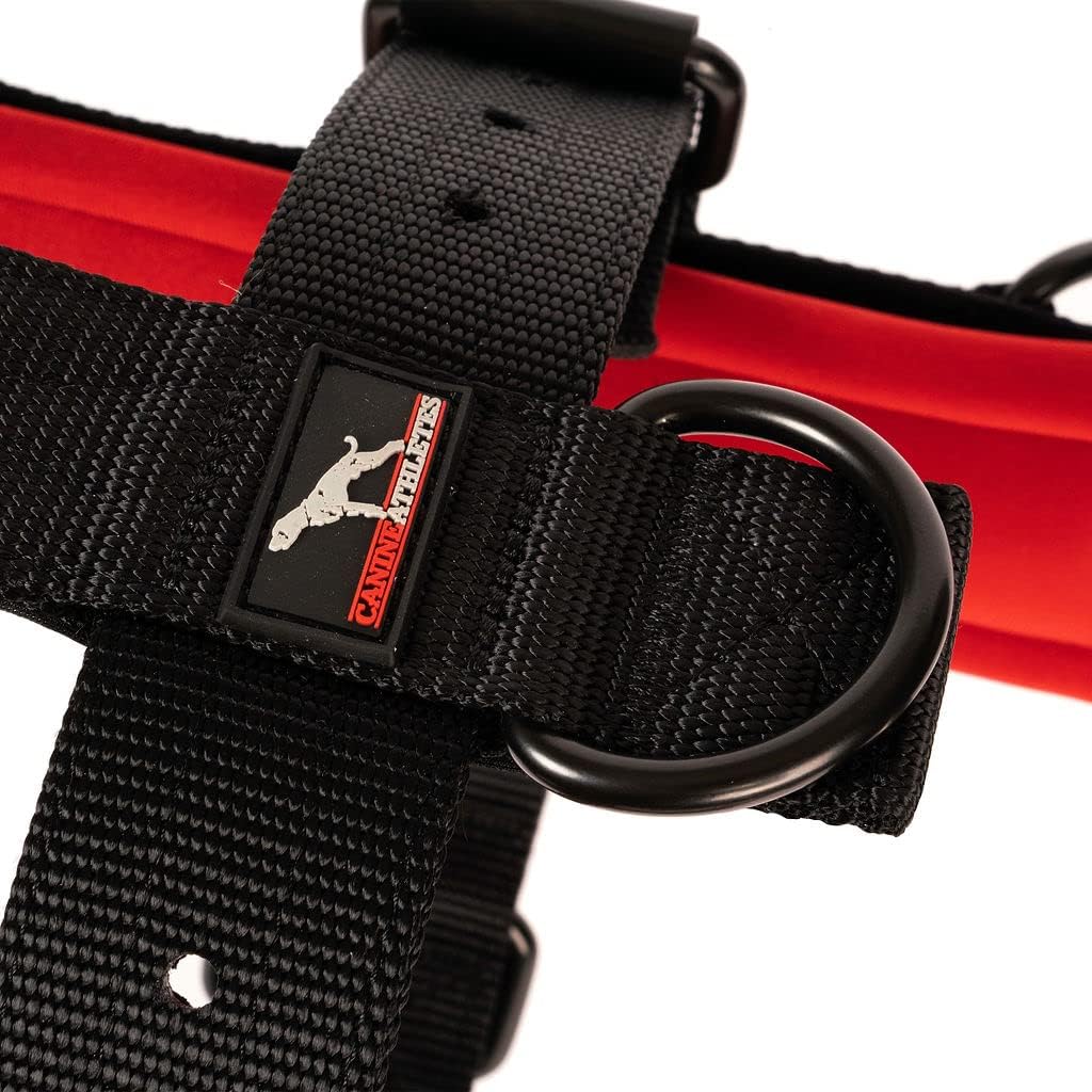 Canine Athletes Elite-HD V3 Heavy Duty Working Dog Weight Drag Pulling Harness w/Tracer, Strength Training (Medium)