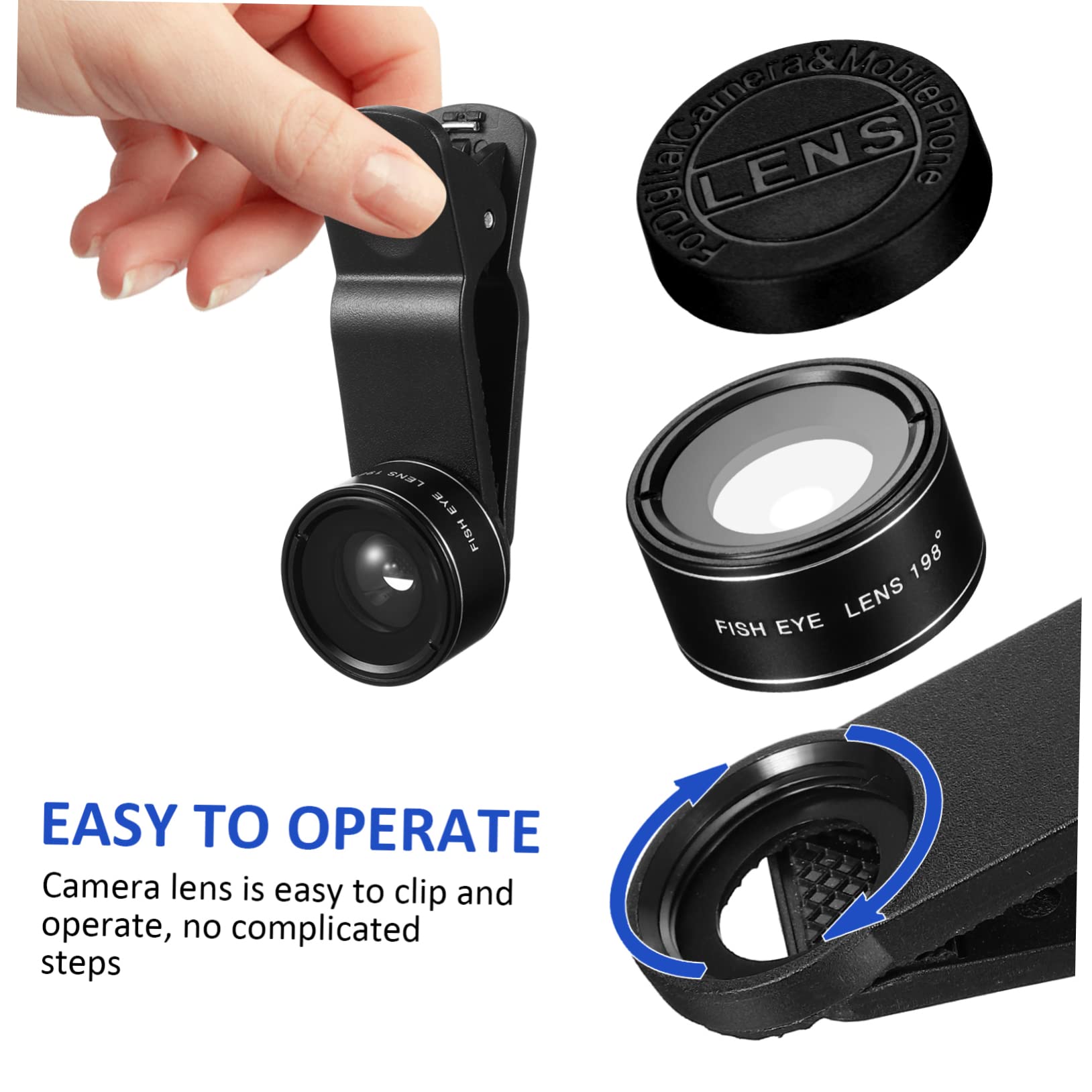 1set Lenti Per Smartphone Inclusi Fisheye Grandangolare Macro e Cpl Accessori Fotografici Portatili Per Scatti Creativi e Viaggi Facile Da Usare e Leggero