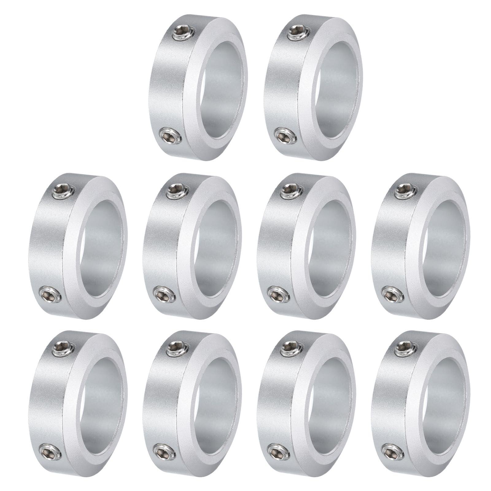 QUARKZMAN 10pz Collari a Vite per Alberi da 25mm, Collari per Albero Alluminio, Od 38 Mm e Spessore 12 Mm, Collare Morsetto a Vite, Collare Arresto per Guida Albero Asta Raggire