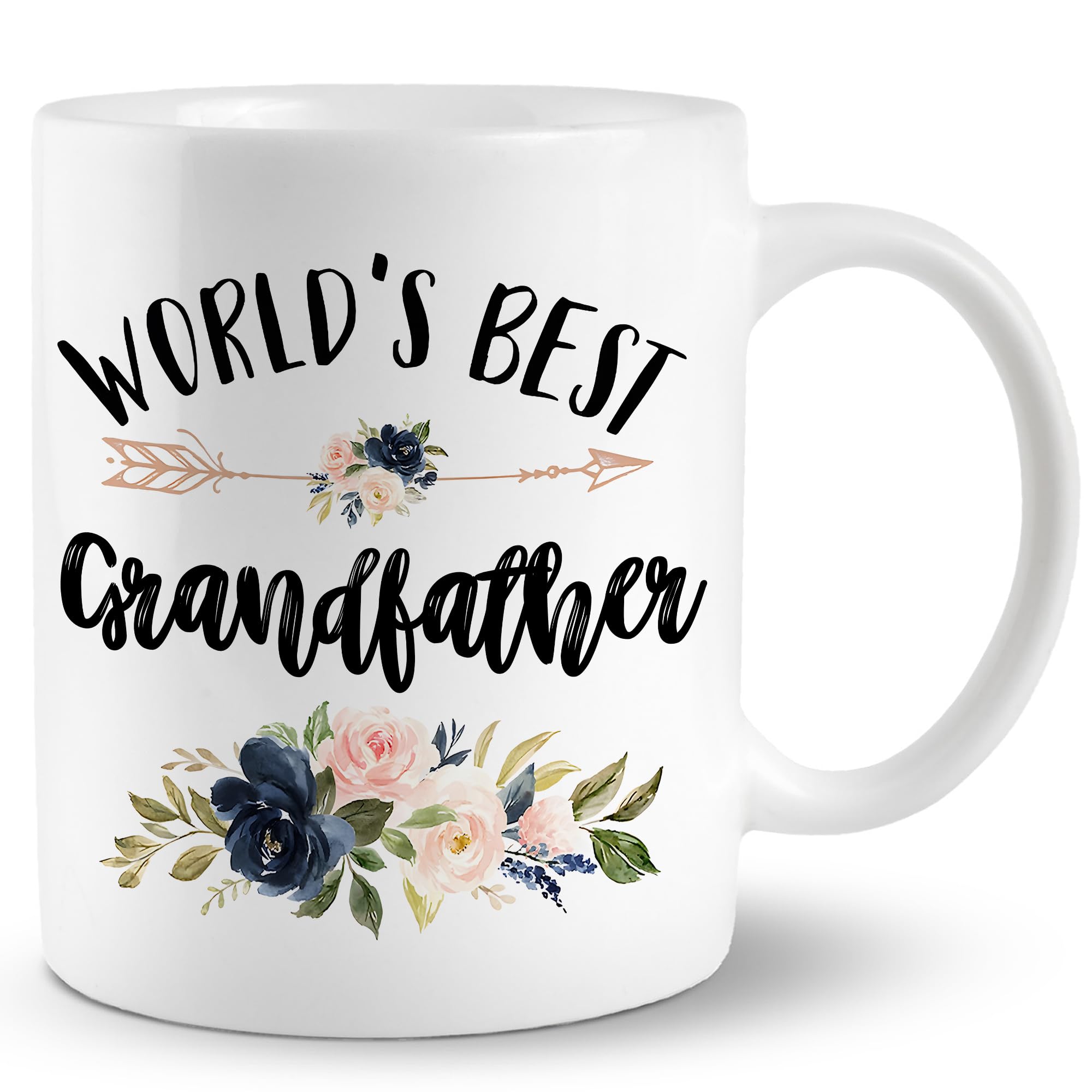 JRTW Grandfather Mug Grandfather Coffee Cups Ceramic Worlds Best Grandfather Coffee Mug Grandfather Gift Grandfather Gifts for Christmas