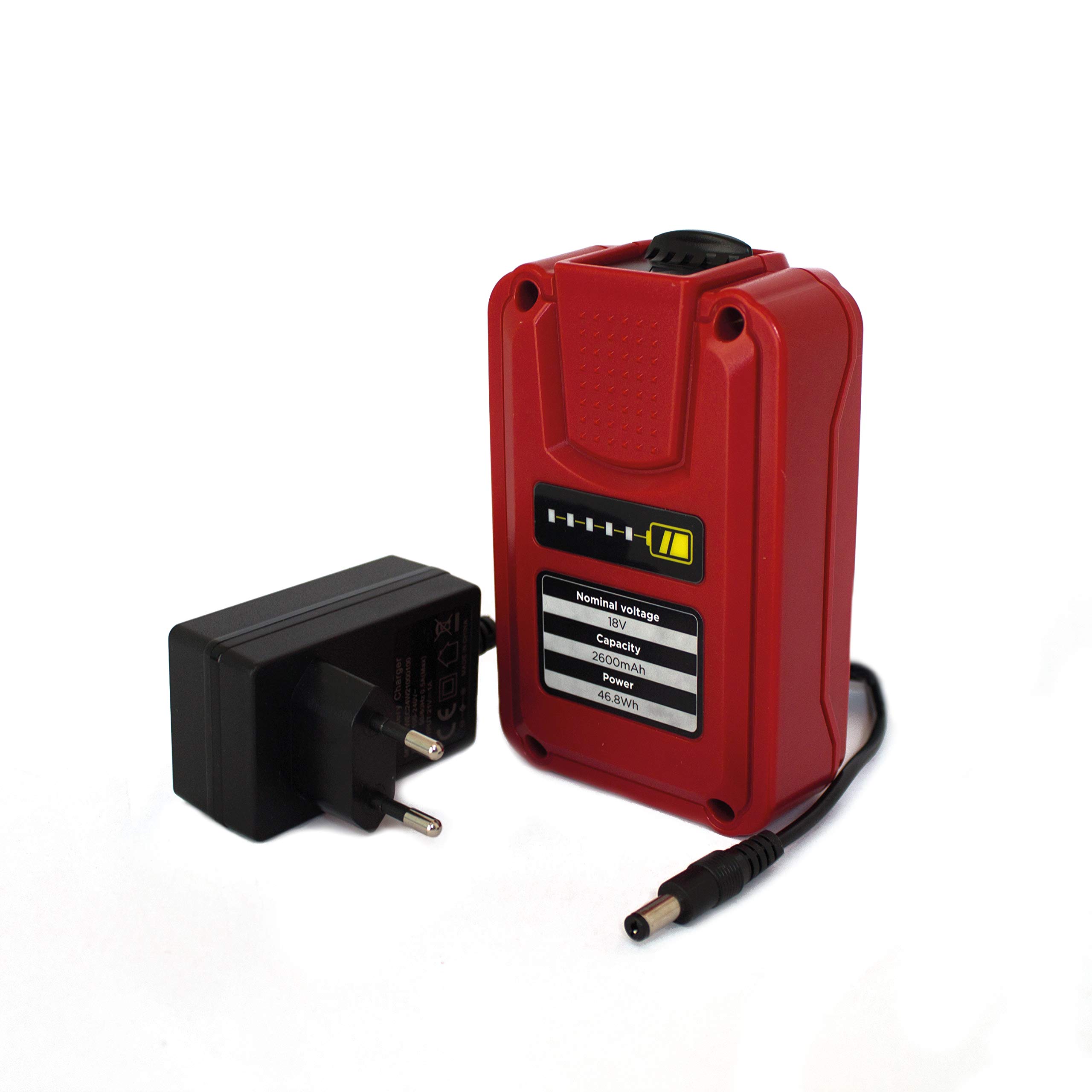 Pulmic Batería Litio 18V. Batería Externa. Recargable. Sin Efecto Memoria. Descarga Lineal. 26000mAh. Indicador del Nivel de Carga Luminoso