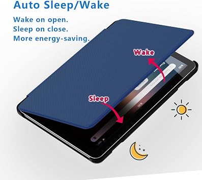 Tablet Case Fits 8 inch Tablet,Slim Soft TPU Back Smart Magnetic Stand Protective Cover,[Sleep/Wake](2024/2022/2020 Release)(Incompatible with iPad Samsung TCL 8inch Tablet) (Dark Blue)