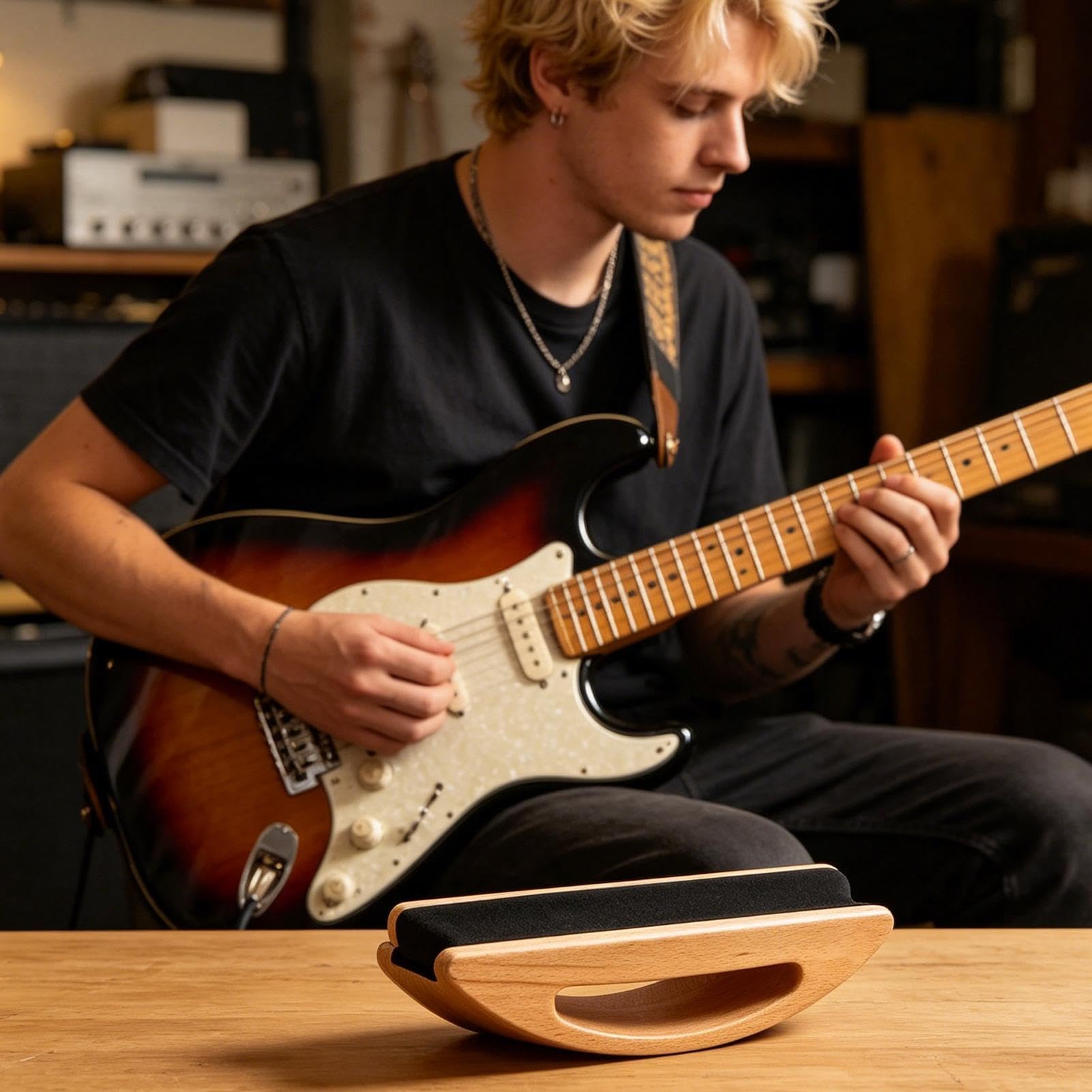 Gitarrenhalsstütze Wiege Halter Saiteninstrument Ständer Stützblock