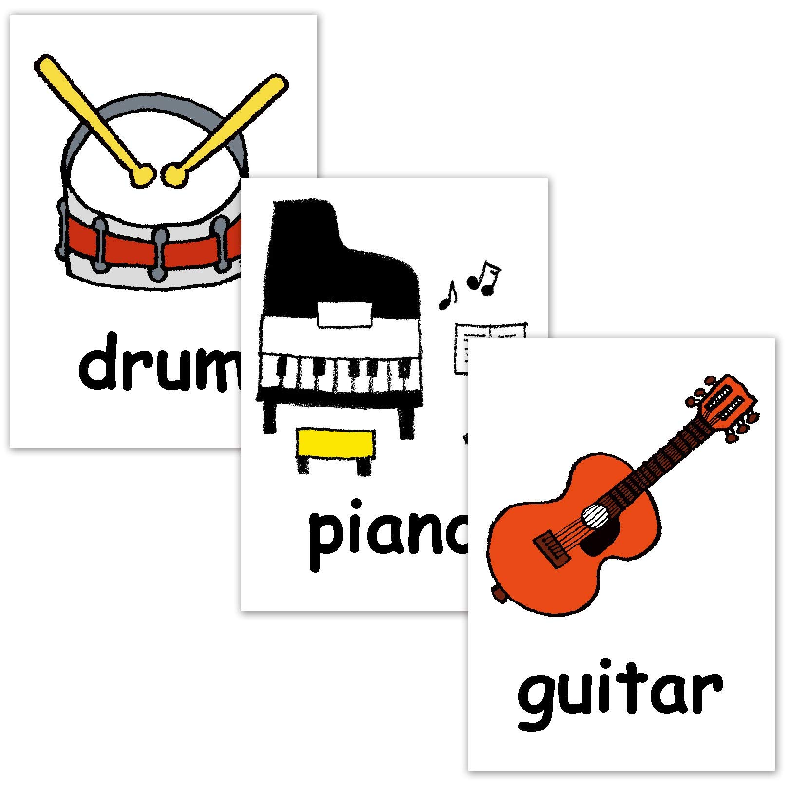 TAGAKI Worldwide Kids Playboard フラッシュカード Amazon.co.jp: フラッシュカード【楽器】□ハガキサイズ□ 英語カード