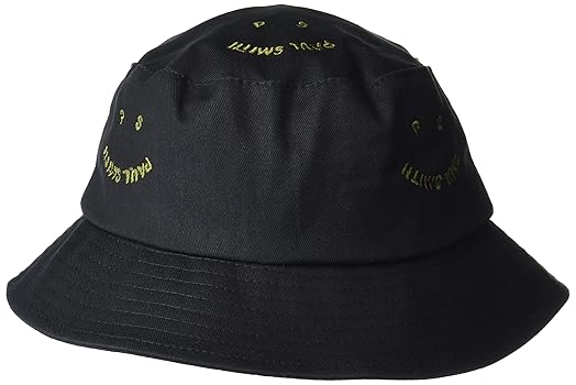 PaulSmith*ぼうし PS Paul Smith Men HAT PS Happy ALLVR BKT, Black, Medium at