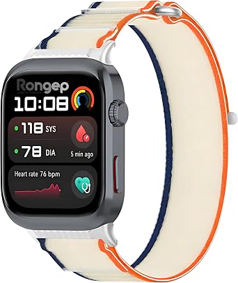 Hook Loop Fabric Cord Compatible with Rongep Huawei Watch D2 Breathable Lightweight Structure Anti-Sweat Velcro Design Deformation Resistant Comfortable Fabric Strap