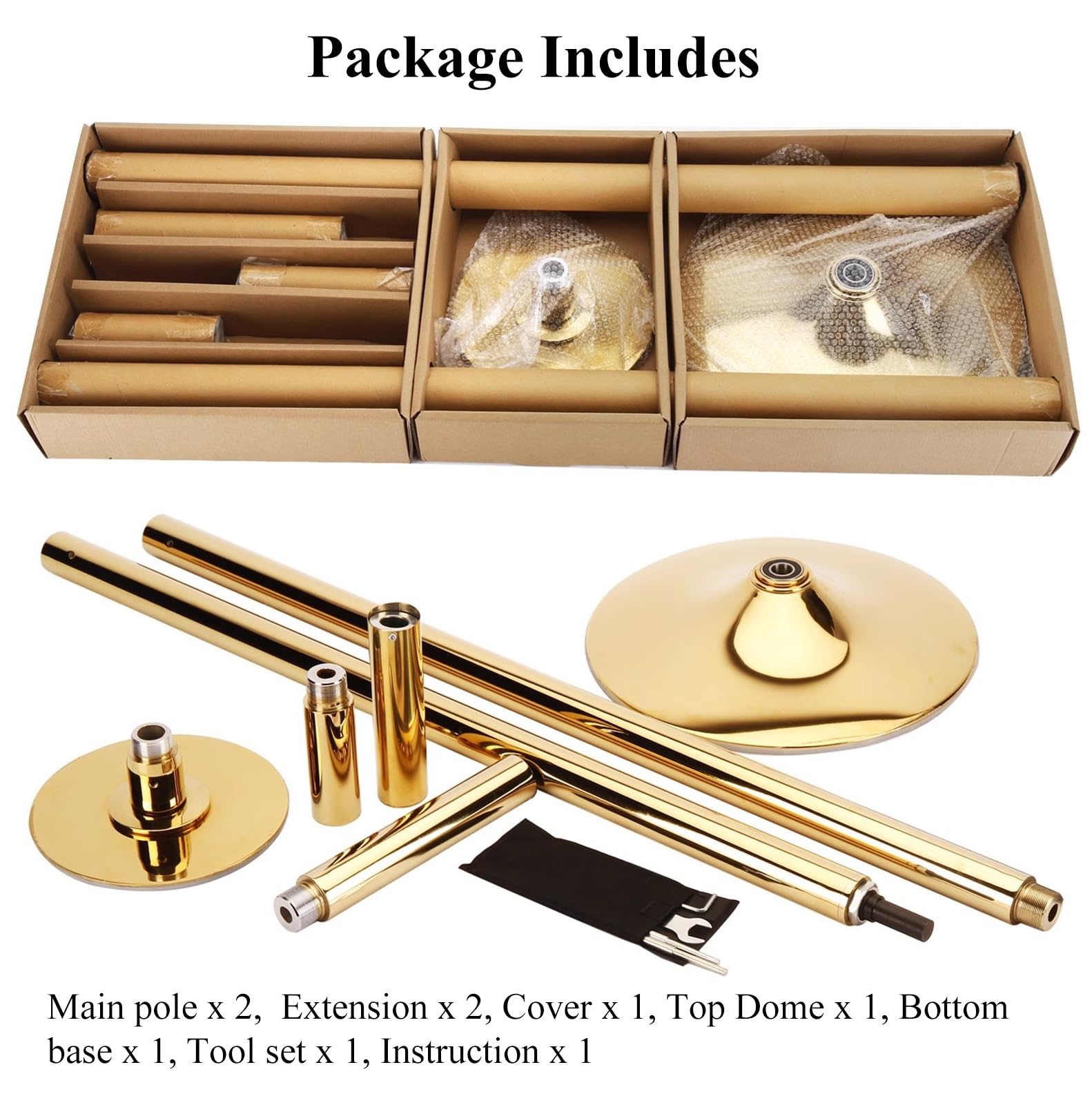 ポールダンス用ポール　ゴールド Amazon.co.jp: ポールダンス ゴールドポータブルダンスポールキット