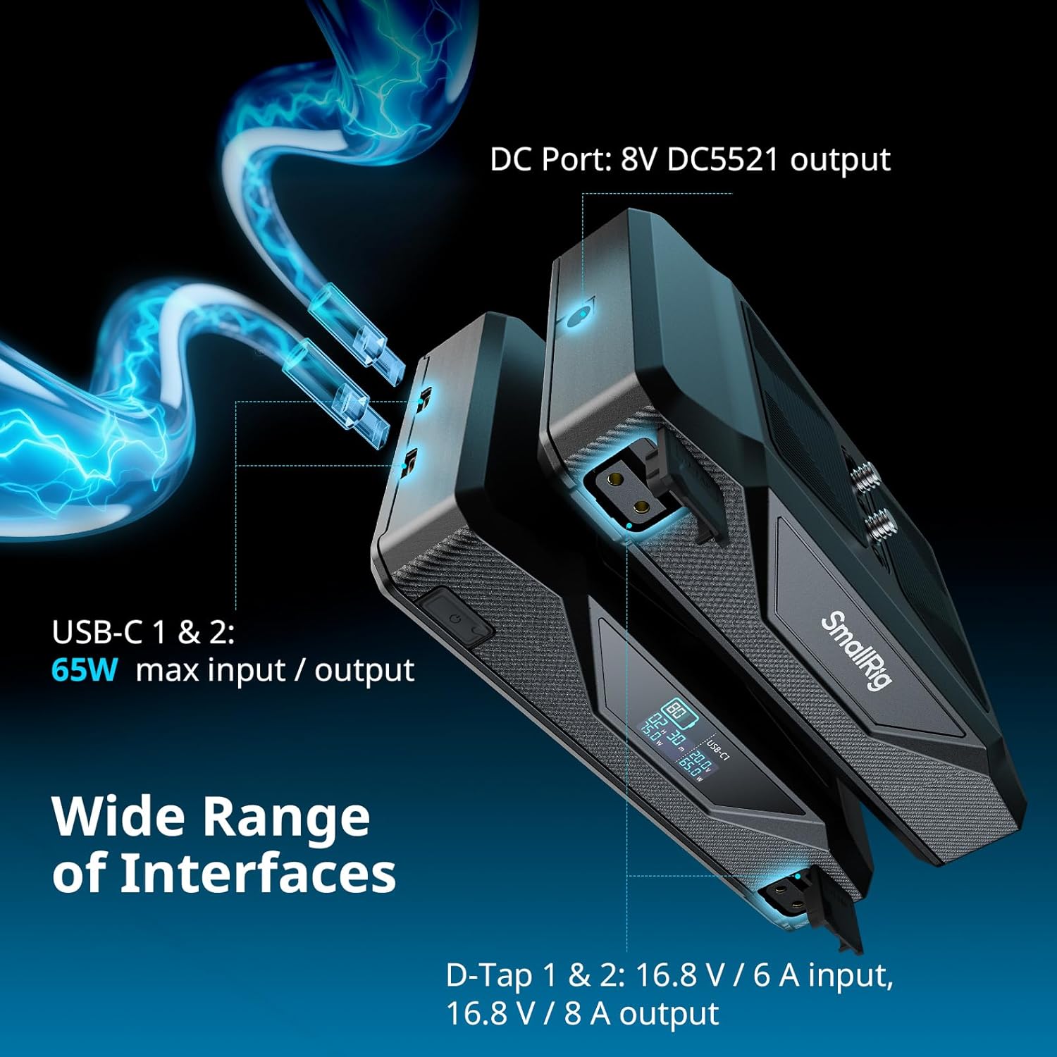 SMALLRIG Base Battery CB75 and D-Tap Splitter