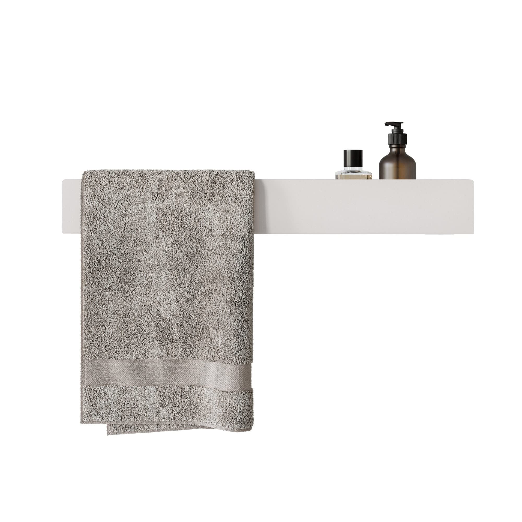 DABSTORY Porta asciugamani e mensola da bagno bianco porta asciugamani sinistra in acciaio inox Lavanda 60 cm