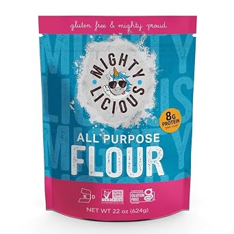 MIGHTYLICIOUS Gluten-Free All-Purpose Flour, Superfine Rice Flour, Non-GMO, Allergen-Friendly Baking Flour, Ideal for Cakes, Bread, Muffins & Cooking 1-Pack