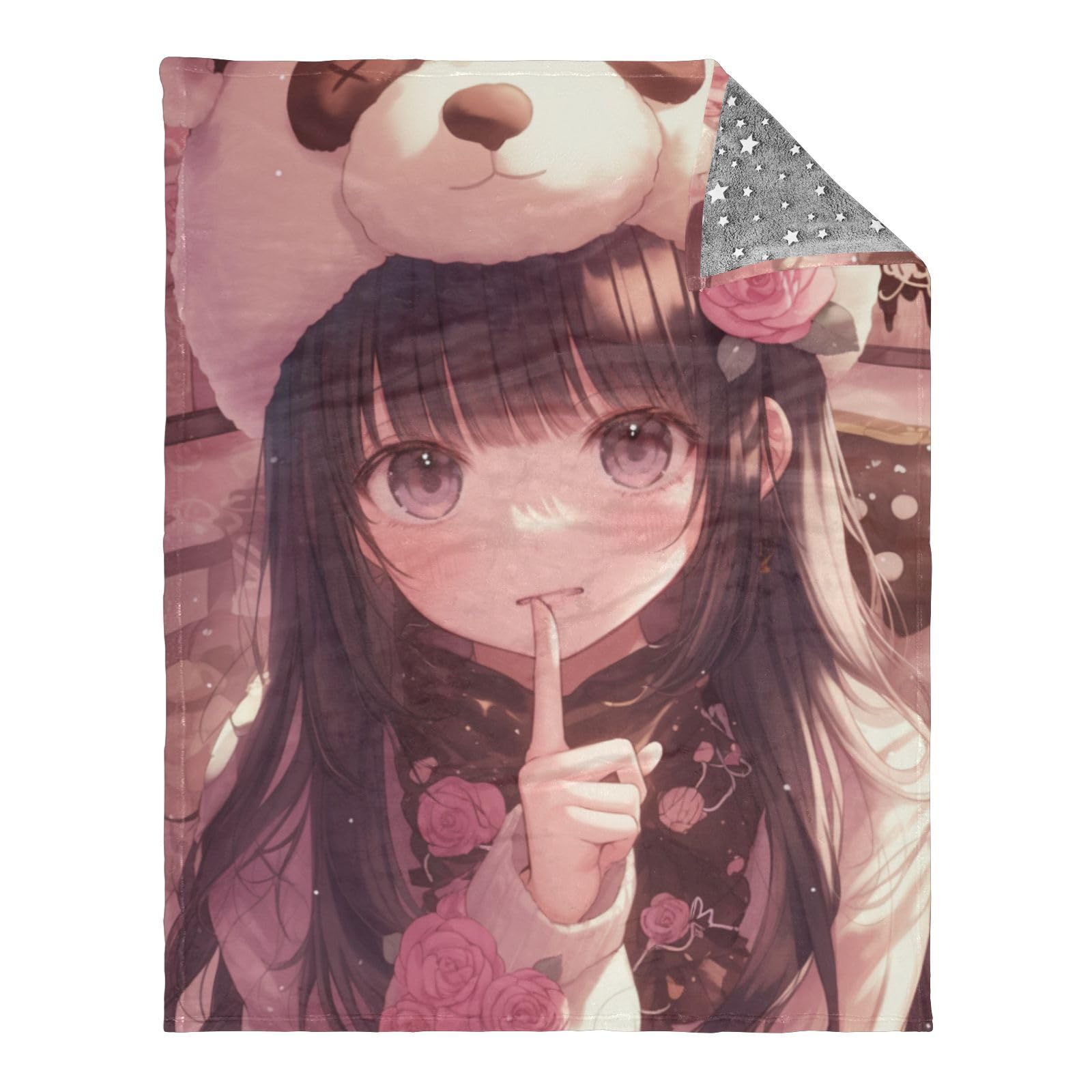 Couverture douce panda contre le froid au bureau : plaid chocolat 127x178