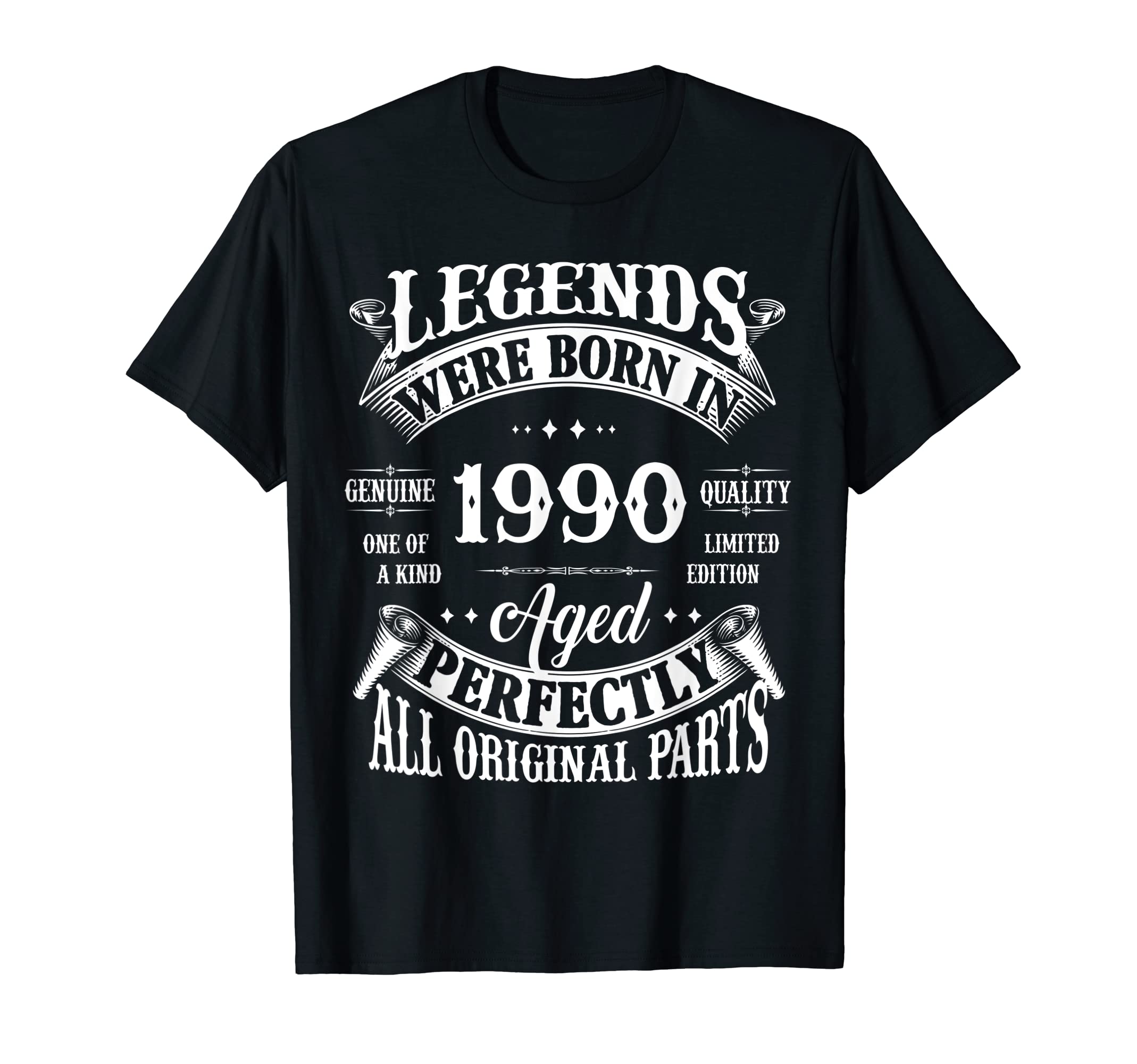 35th Birthday TeeVintage Legends Born In 1990 35 Years Old T-ShirtOEKO-TEX STANDARD 100