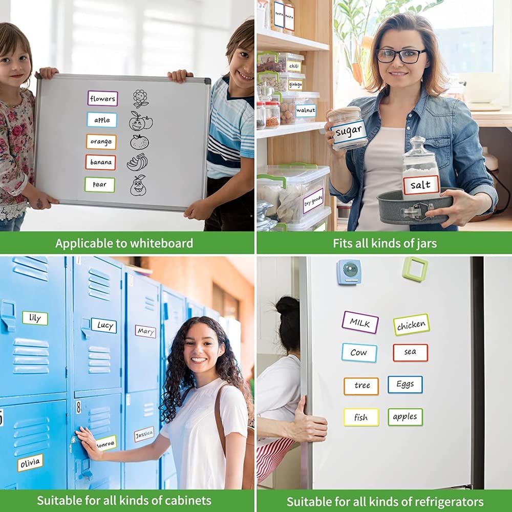 SVNOOC wiederverwendbare trockene Erase Etiketten Haftnotizen für Büro Schule Küchenbedarf Allzwecketiketten, abnehmbar, umschreibbar und waschbar (24pcs)