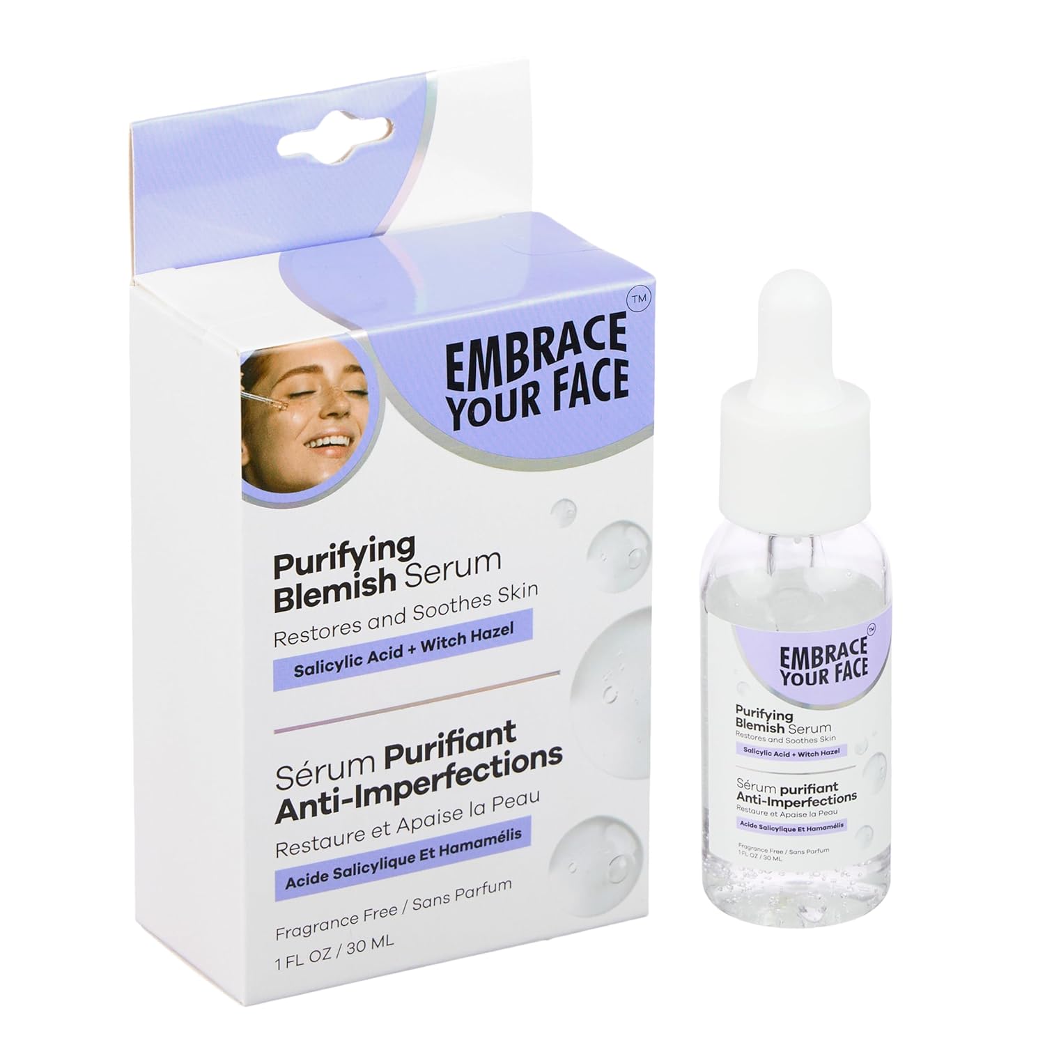 Embrace Your Face Purifying Blemish Serum - Salicylic Acid & Witch Hazel