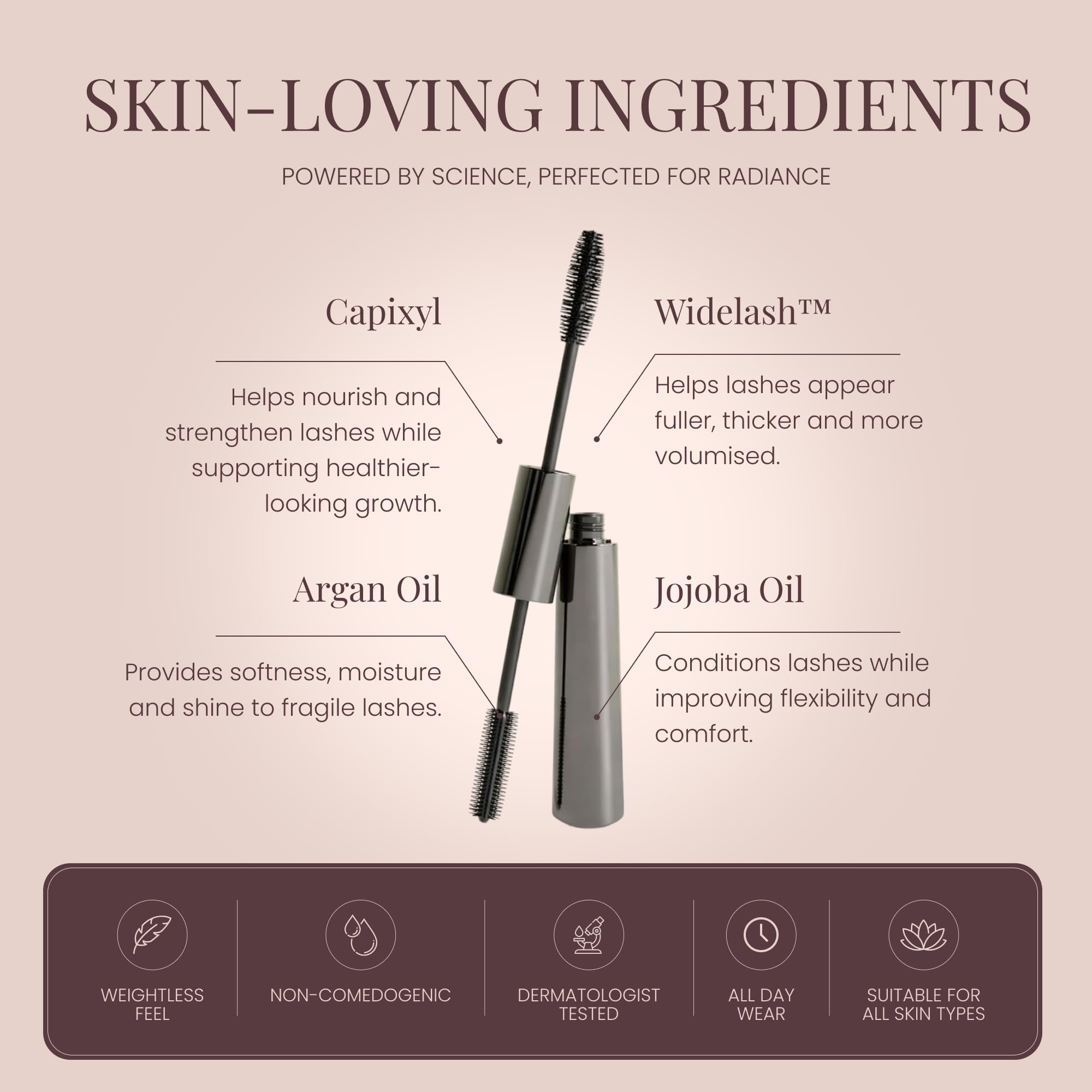 Studio10 | 6 in 1 Perfect Lash Mascara a doppia azione pennello imballato con condizionamento, volumizzante, rafforzamento e attivazione della brillantezza