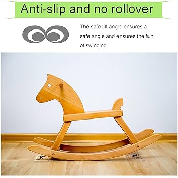 Amazon.co.jp: 赤ちゃんの木馬 小さな木製の馬 子供のロッキング