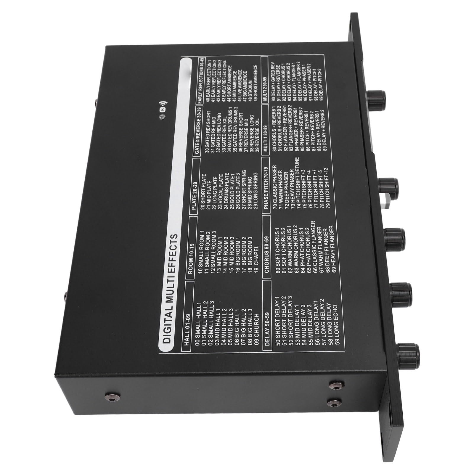 Procesador de Efectos de Sonido Digital, 100-240V 99 DSP Efectos Preestablecidos Mezclador Digital de Metal para Presentación Profesional (Enchufe de la UE)