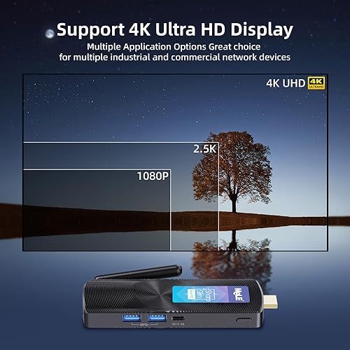 Miniatura 6 de MeLE PCG02 Mini PC Stick sin ventilador, J4125 8 GB 128 GB Escritorio Computadora Stick,Soporte WiFi 4K HDMI PXE desbloqueado Bios, Micro PC Auto