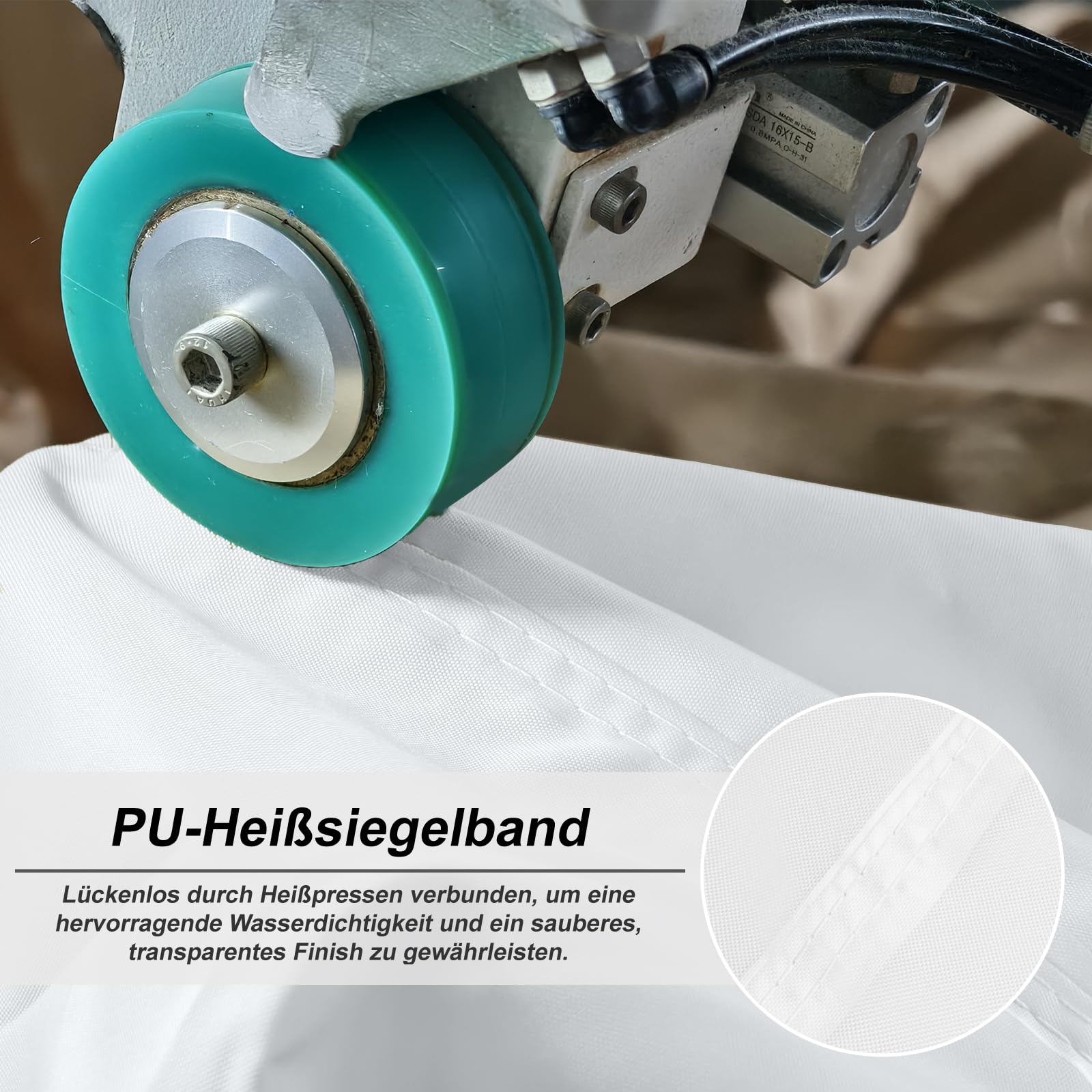 HENG FENG Sonnensegel Rechteckig Wasserdicht Mit Ösen 3x4m, Weiß