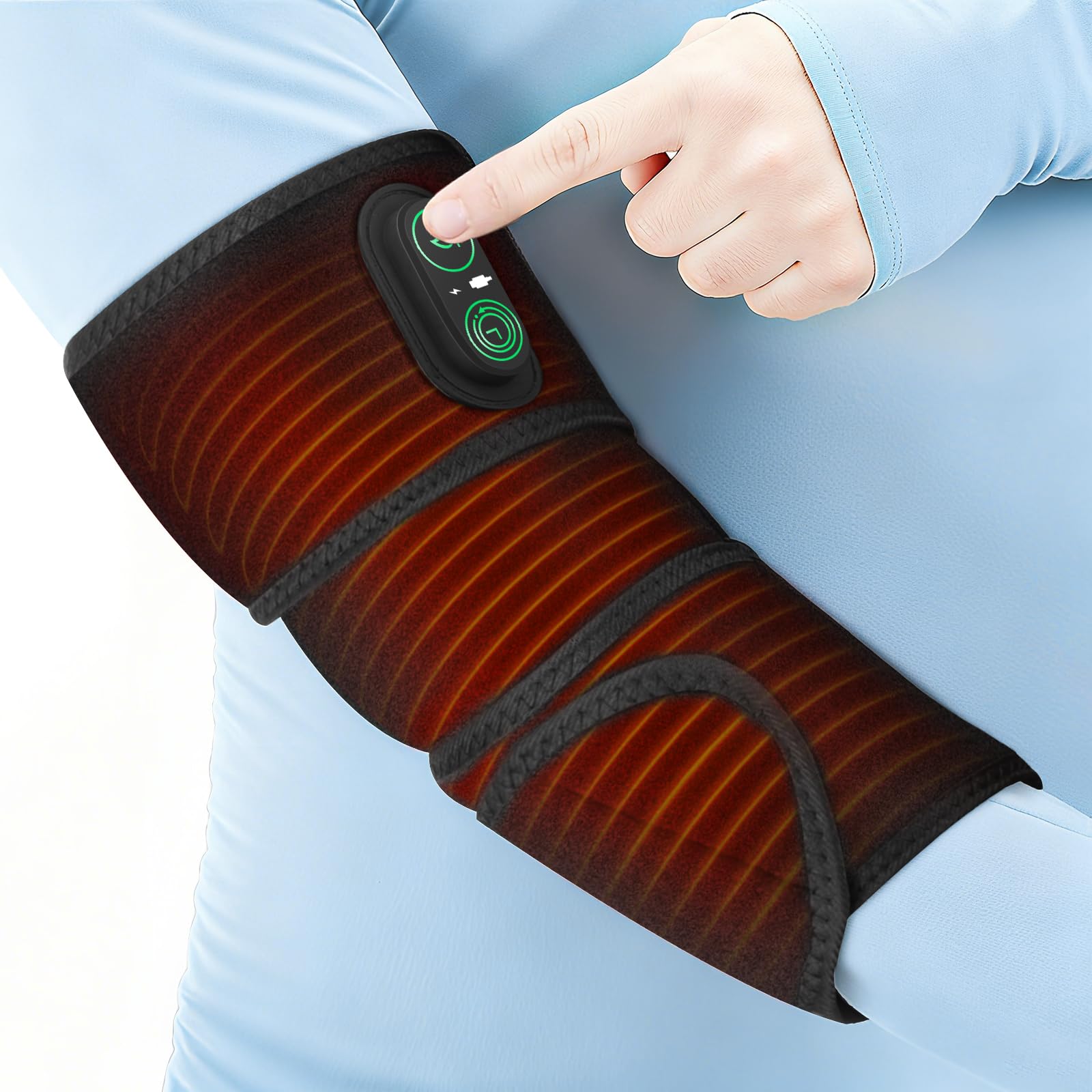 Cordless Heating Pad for Arm Elbow Wrist Leg Stomach FSA Eligible HSA Approved Extra Long Portable Heated Brace
