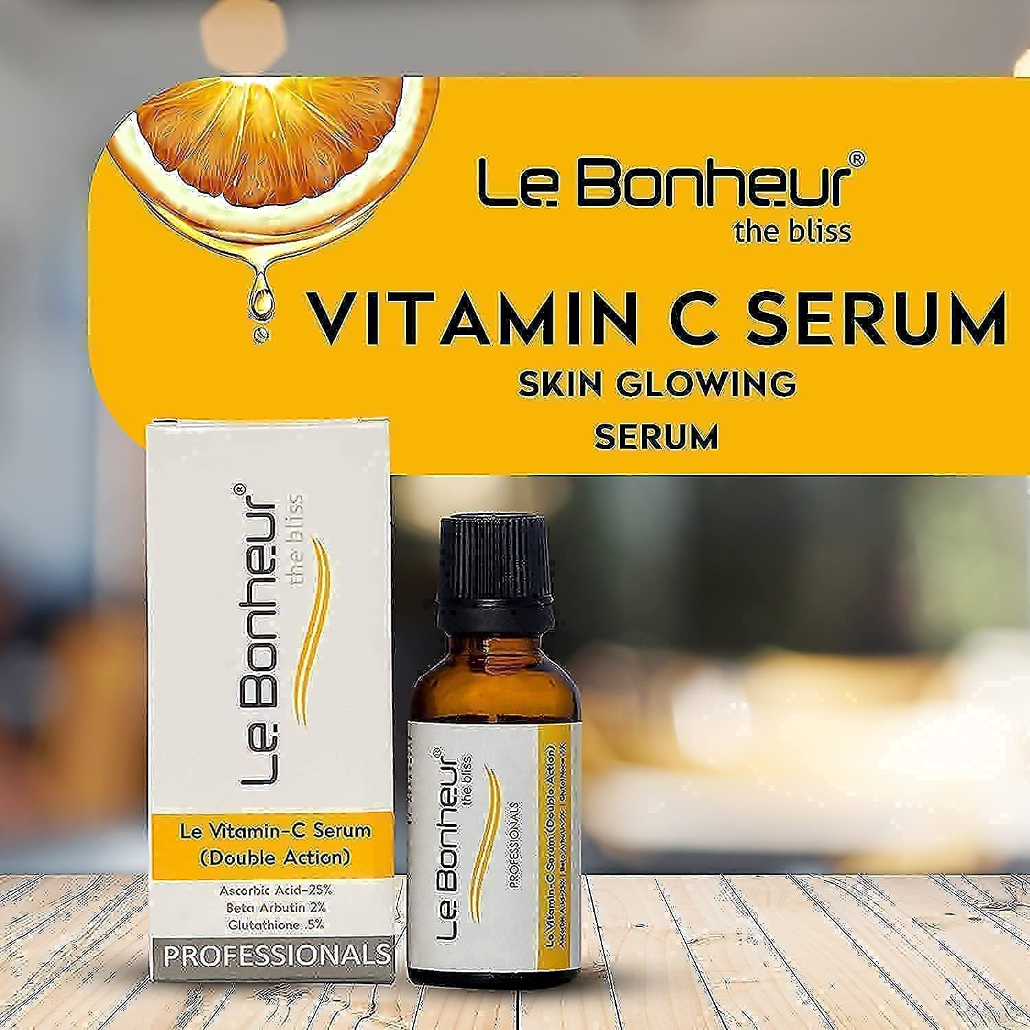 Le Bonheur Vitamin C Serum | Skin Glowing | Protect Skin Damage | Moisturize & Nourishes Skin | Men & Women 30 ml 4