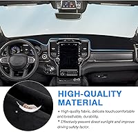 Vista 4 de Autorder Tapete de cubierta de salpicadero para Dodge Ram 1500 2500 3500 2023 2024 2025 Accesorios Cubierta de tablero de franela para salpicadero